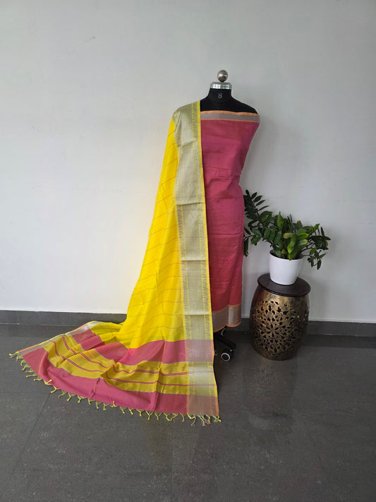 Premium semi mangalagiri silk set - PM3