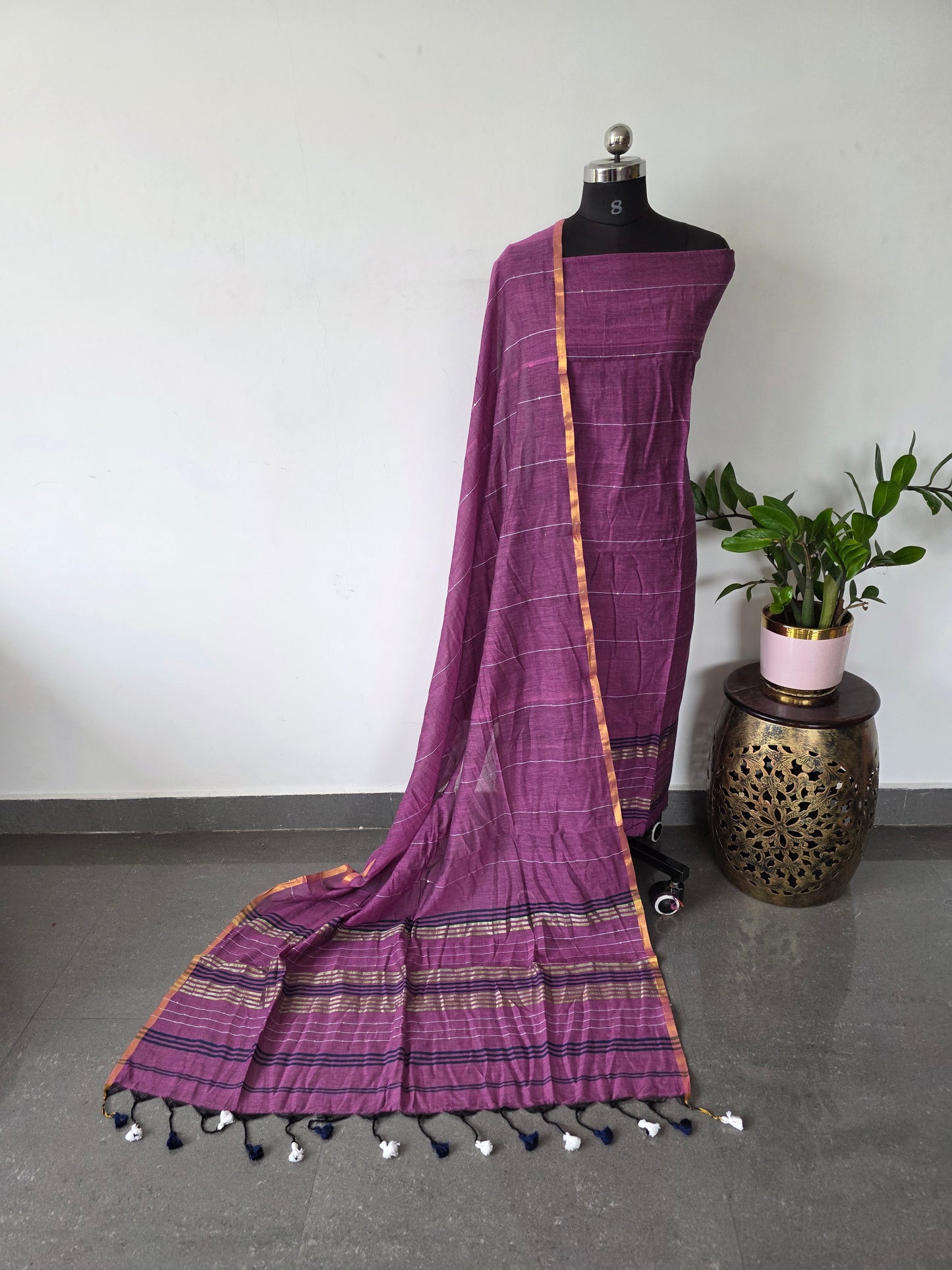Premium mul khadi sequence work set - MUL272