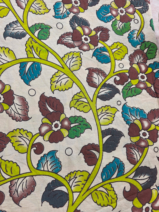 Pure kalamkari cotton running material (1 meter)- KM37