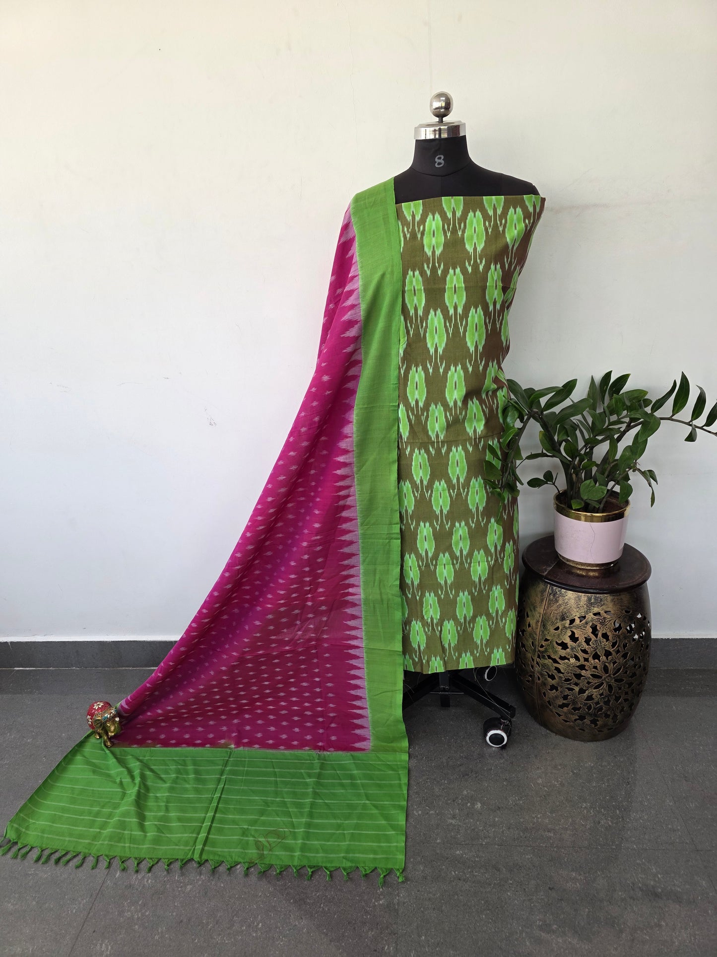 Handloom Mercerised ikkat cotton salwar set - KK262