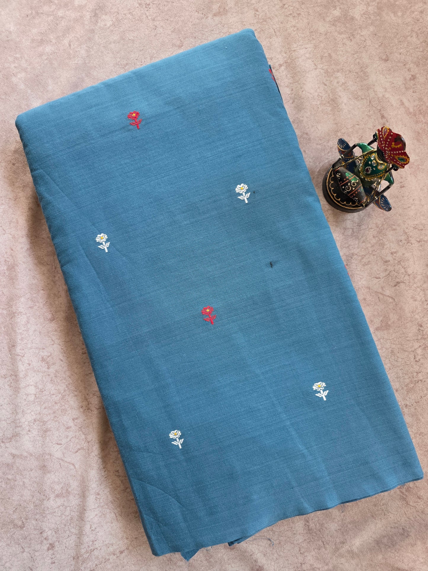 Prewashed Jamdhani butti south cotton running material - HRM51