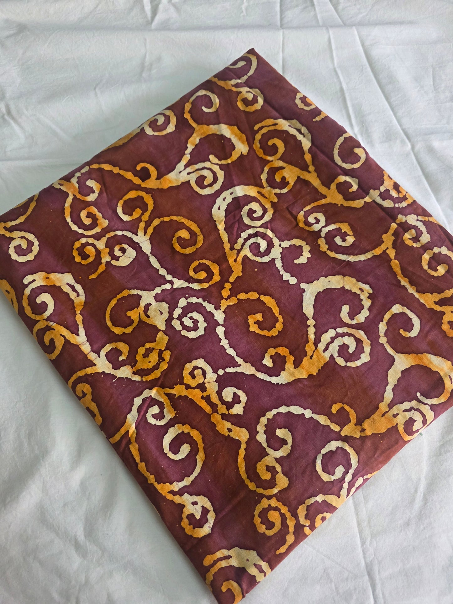 Handcrafted batik cotton running material (0.5 mtrs )- HB34