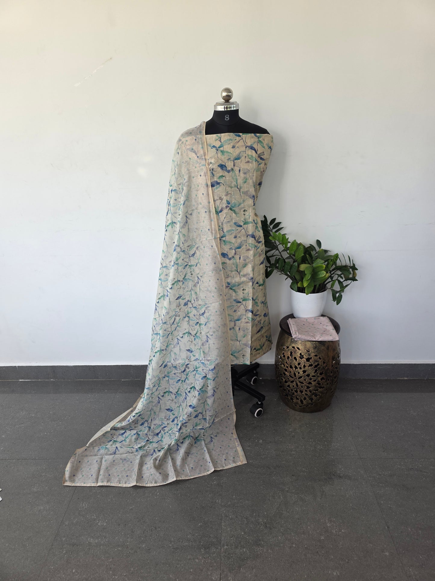Embroidery Assam silk set - AS11