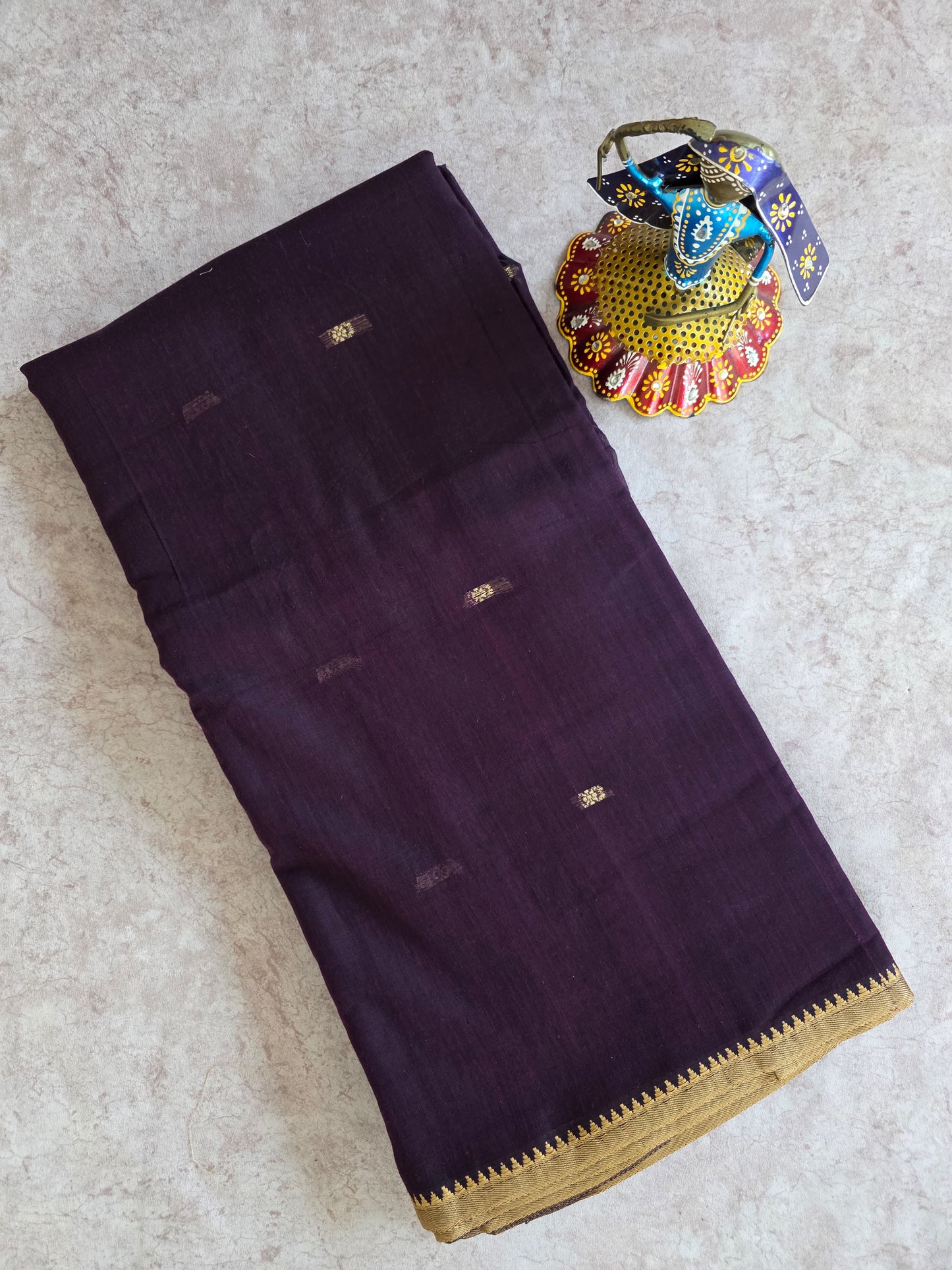 Mercerised narayanapet running material (0.5 mtrs) (brown)- NA148
