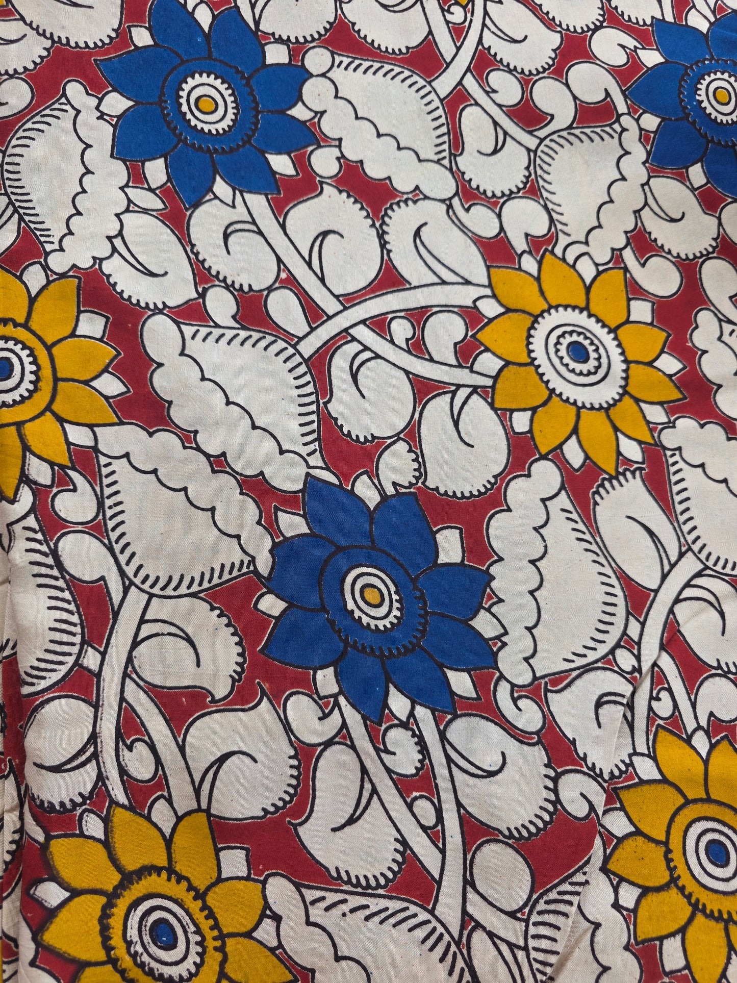 Pure silk kalamkari  running material (1 meter) - KM70