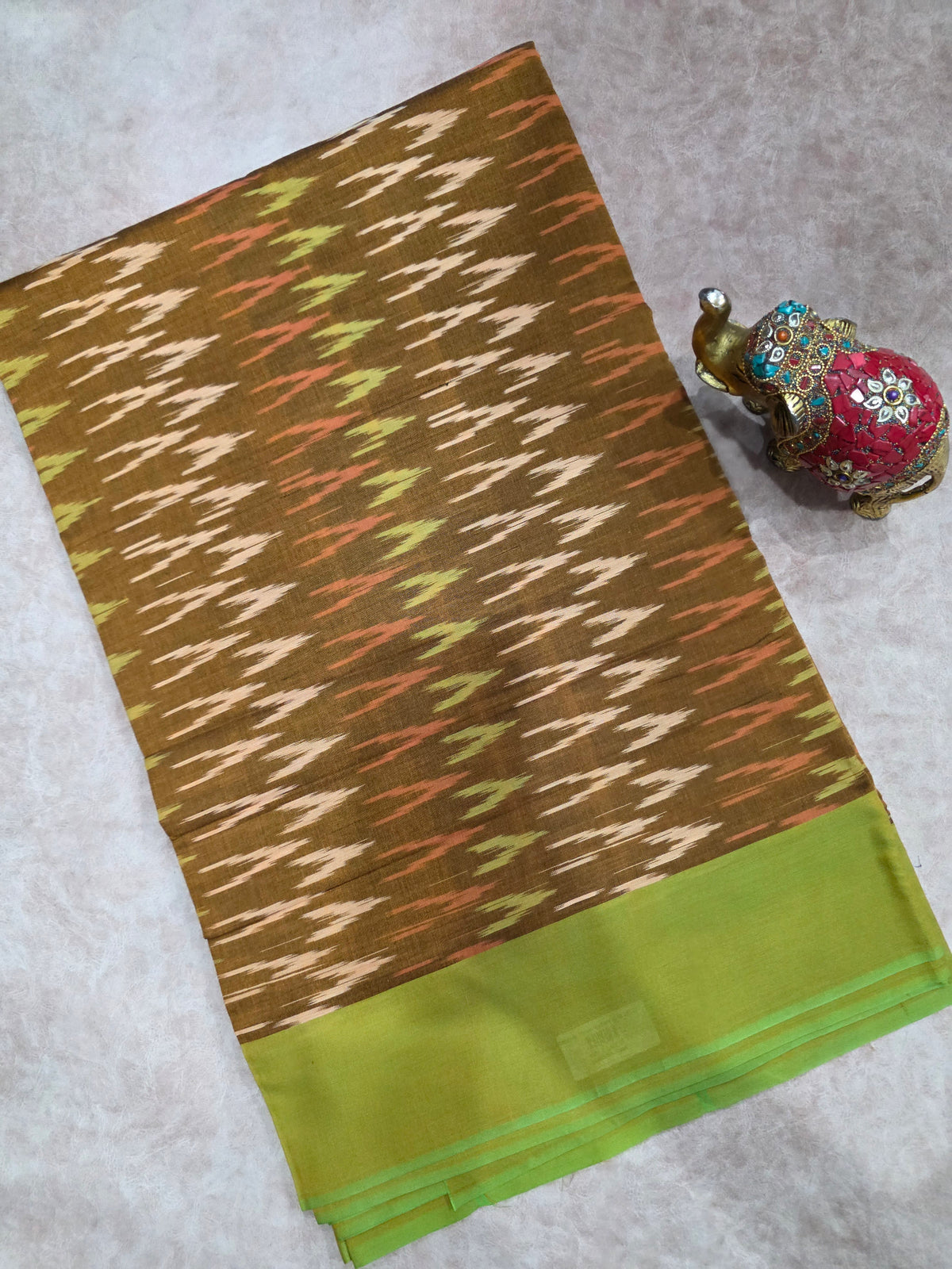 Mercerised warp ikkat saree - WW271
