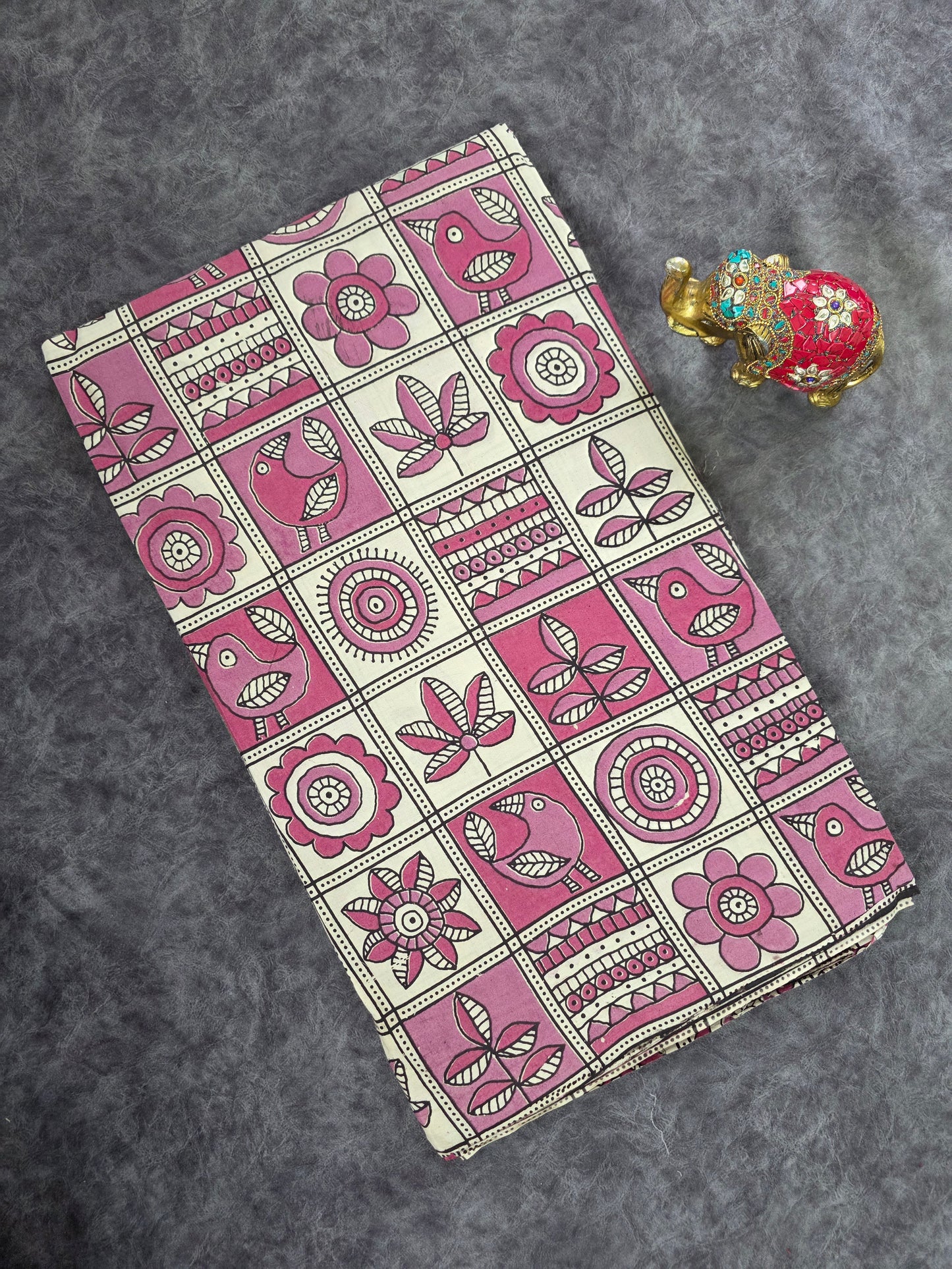 Pure kalamkari cotton running material (0.5mtr)-DK136