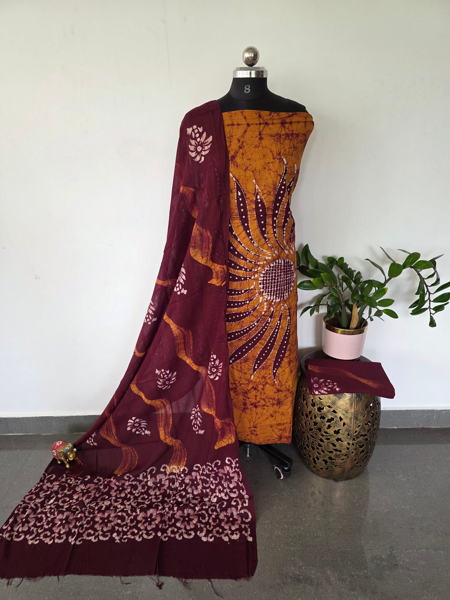 Handcrafted Batik cotton salwar set -BS41