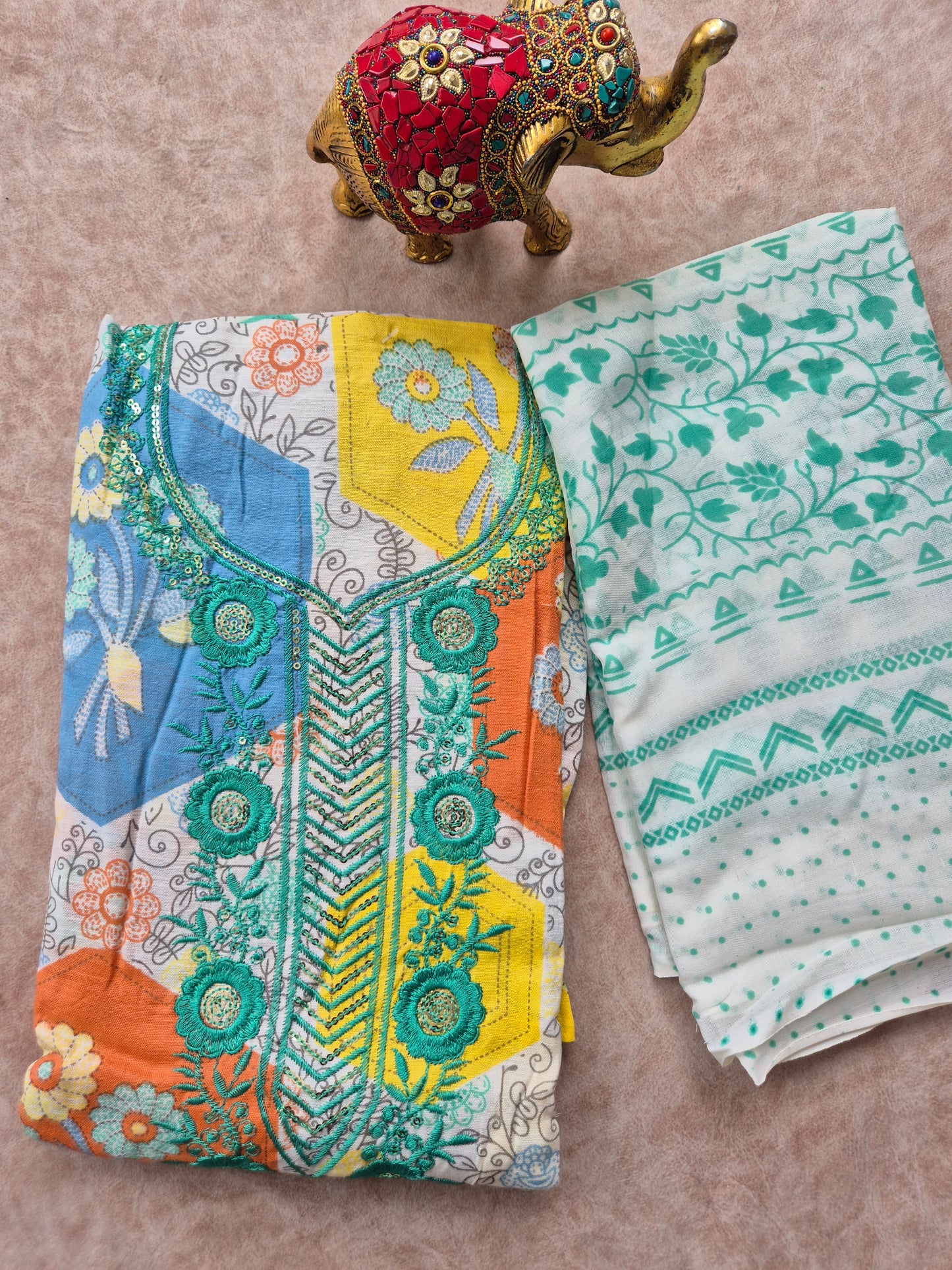 Slub cotton set - D104