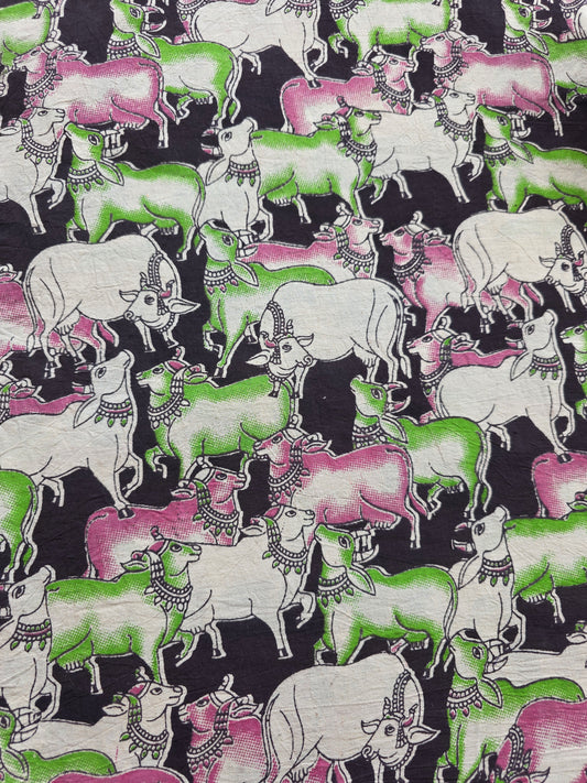 Pure kalamkari cotton running material (1 meter)- KM51