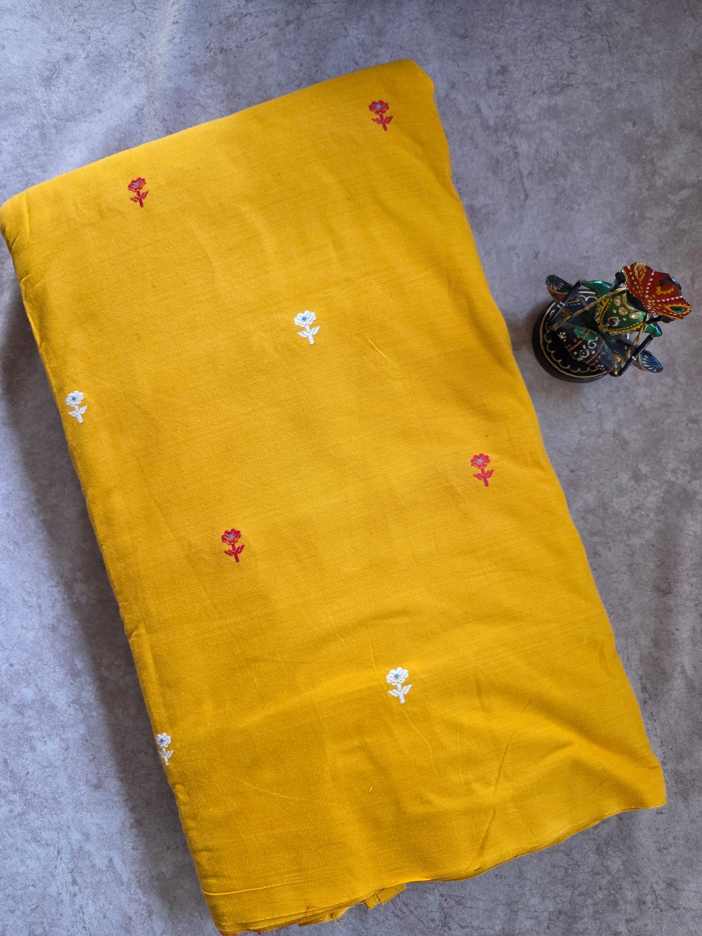 Prewashed Jamdhani butti south cotton running material - HRM55