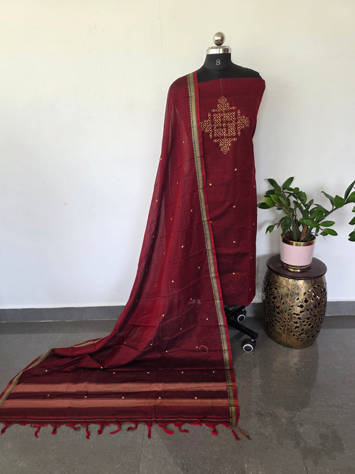 Kolam Embroidery Narayanapet salwar (4.5 mtrs) -Na477