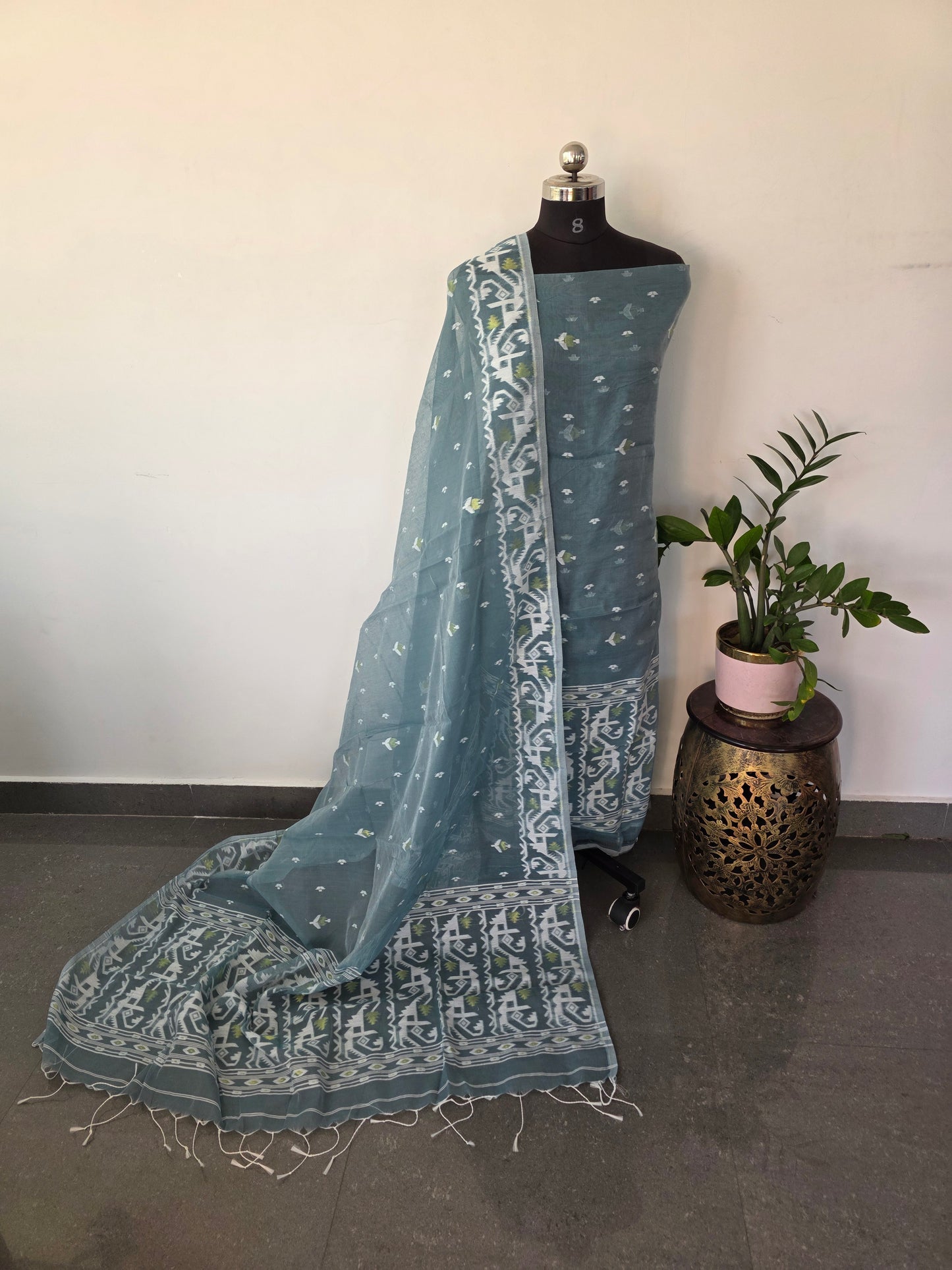 Jamdhani silk cotton set - FQ7