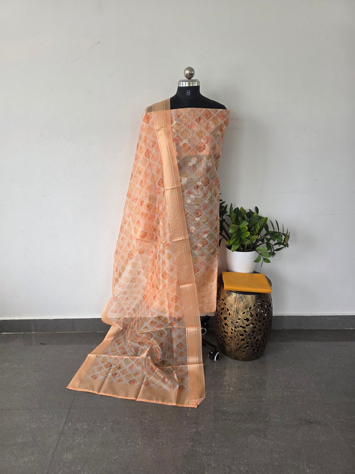 Premium fancy organza silk set- 248