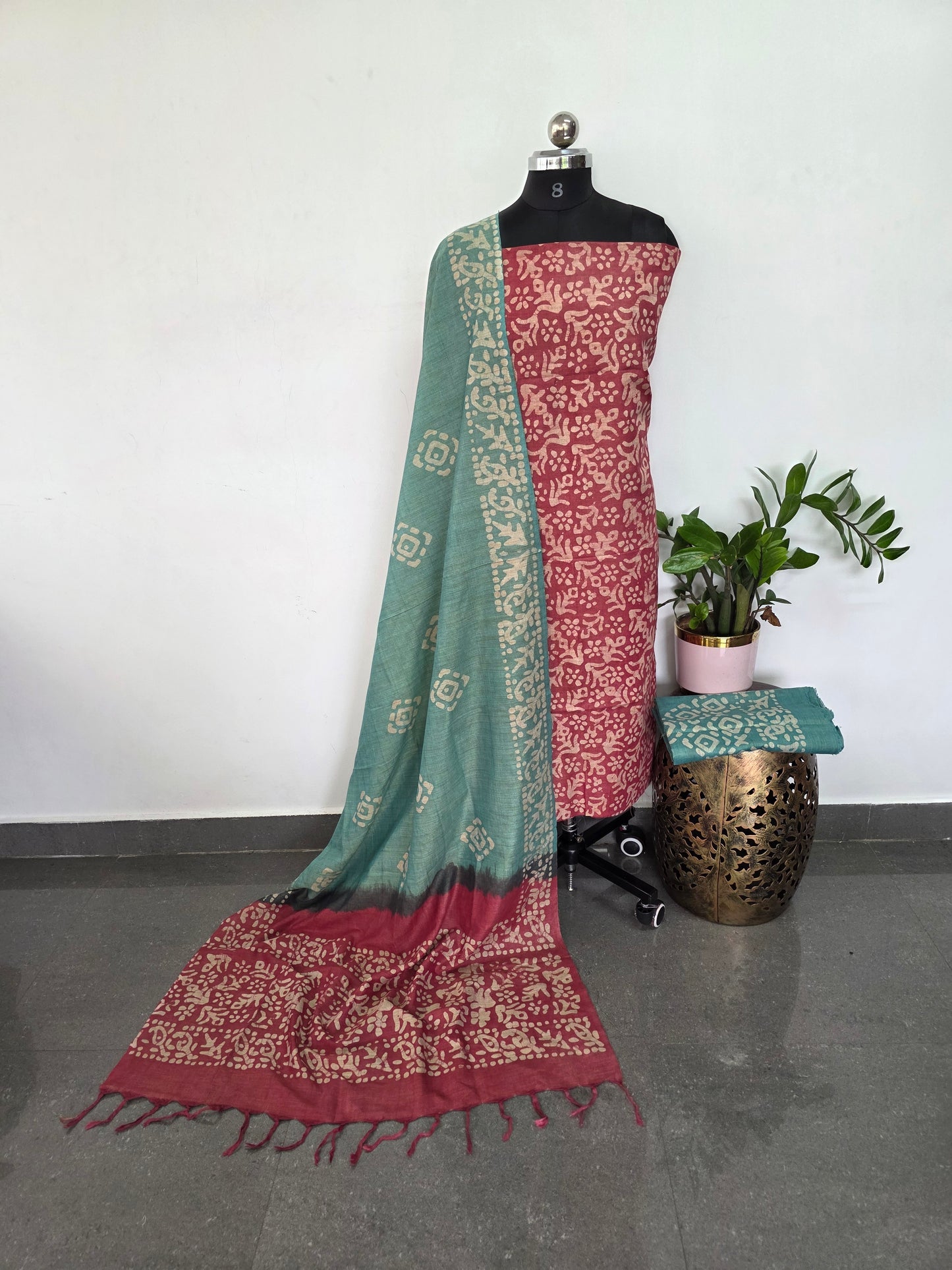 Bhagalpuri batik salwar set - BA318