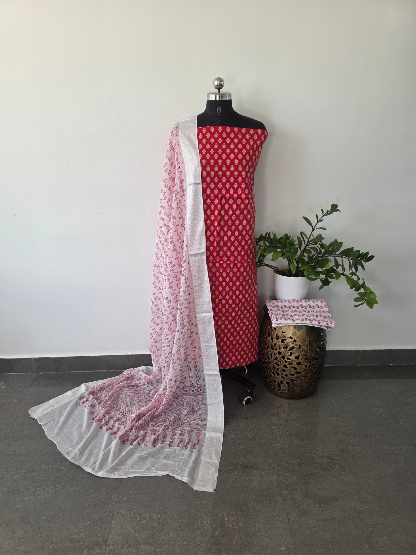 Heavy ajrakh cotton set - 23