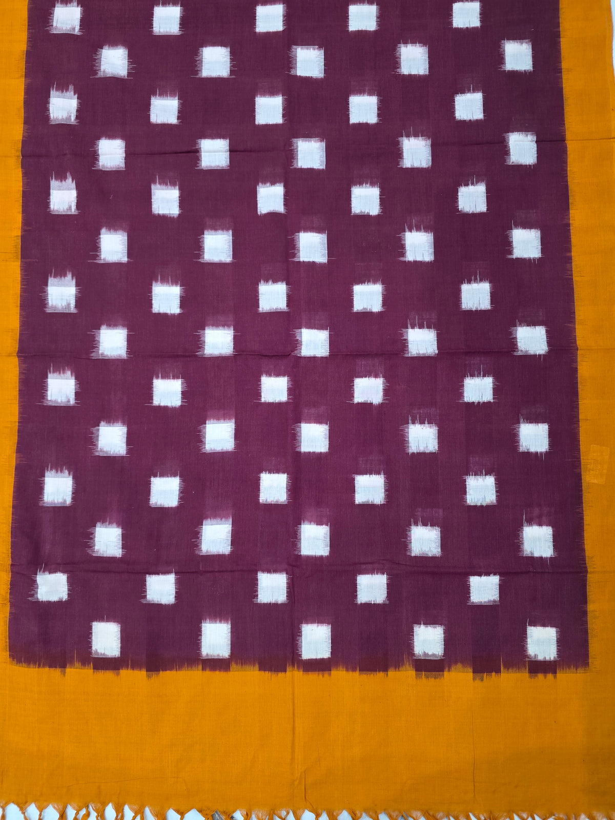 Handloom Double ikkat dupatta -WW744