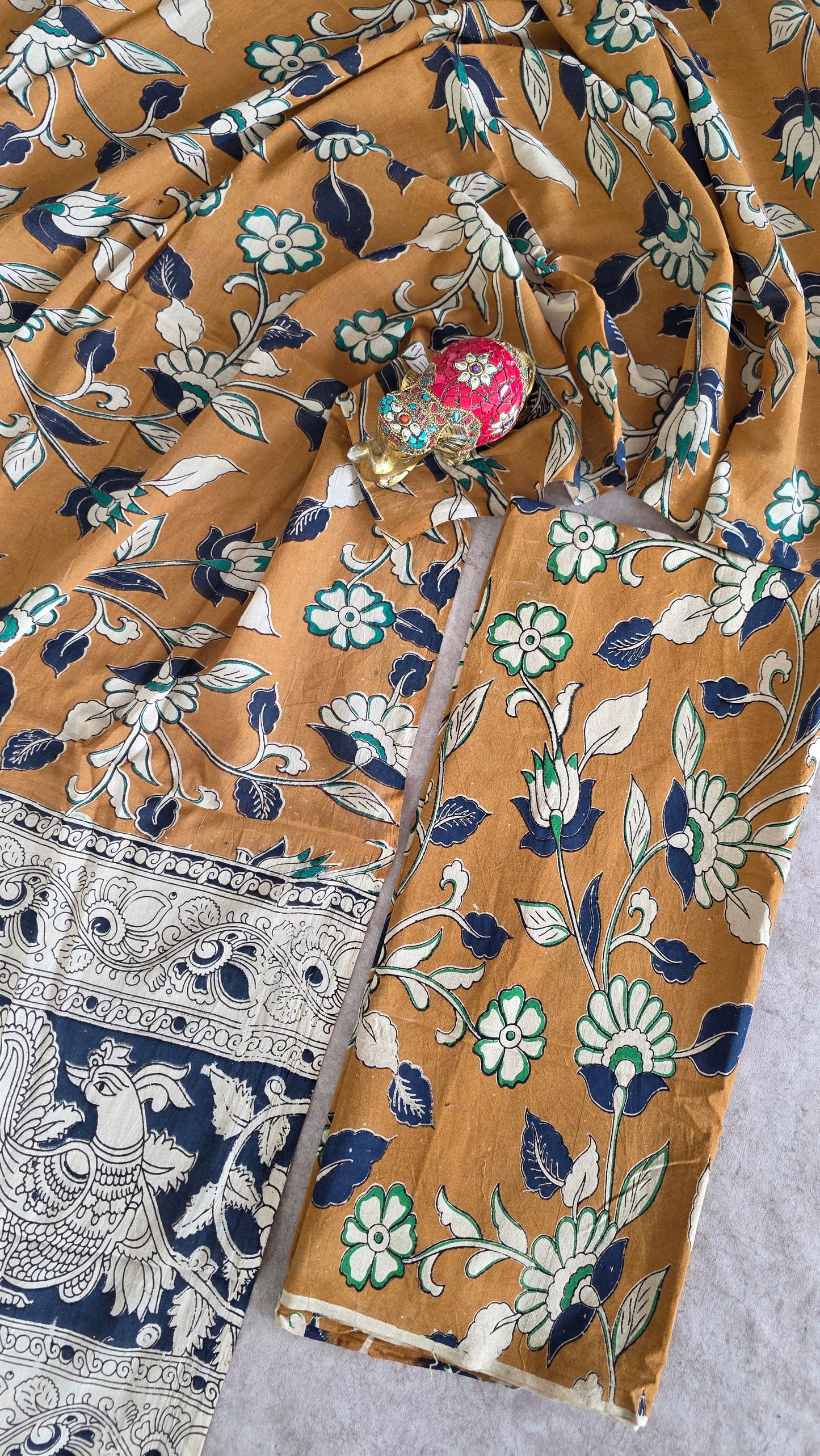 Authentic pure kalamkari cotton set ( 2 pc set )- AK246