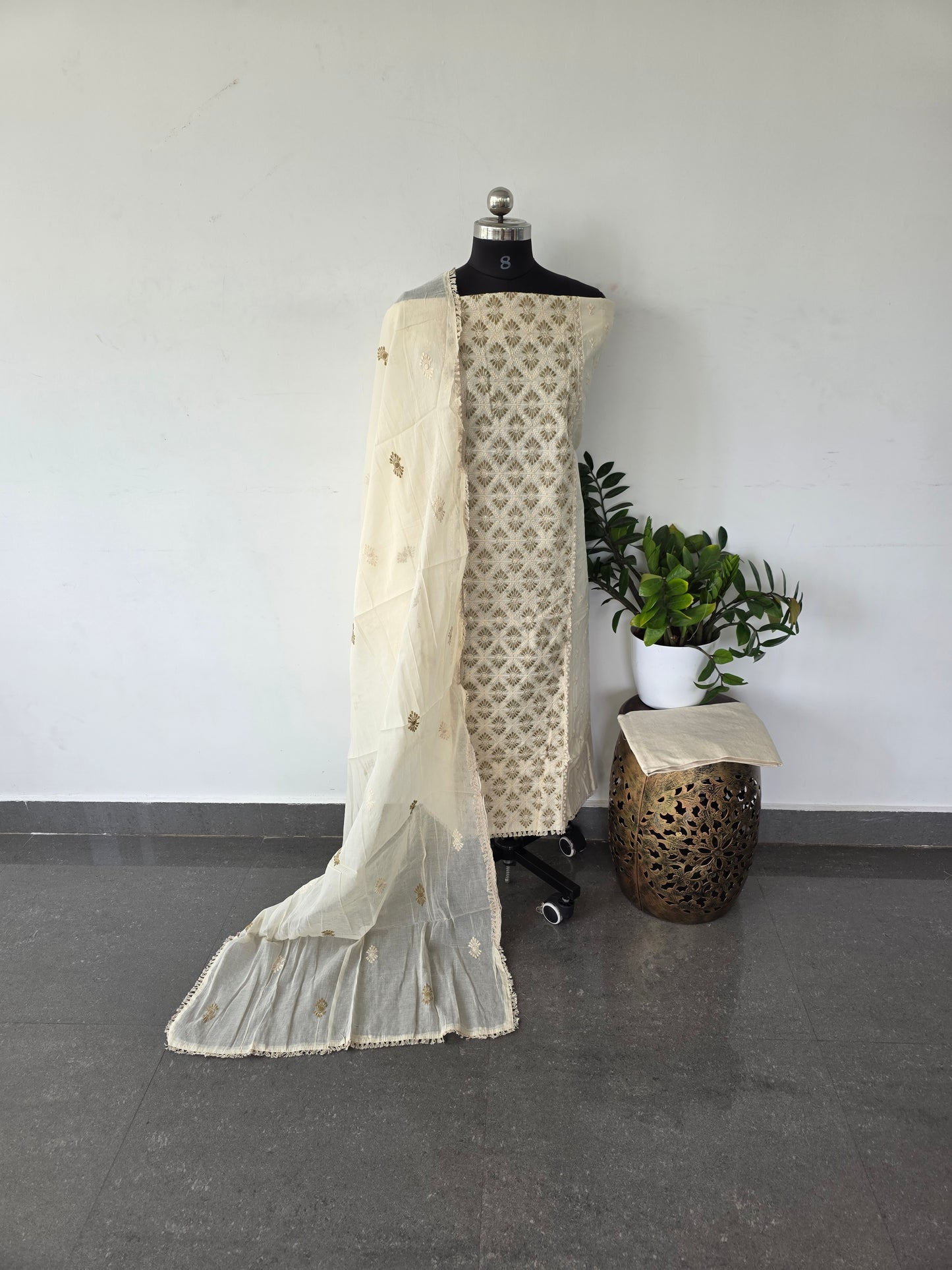 Pure cotton set with embroidery work - DS154