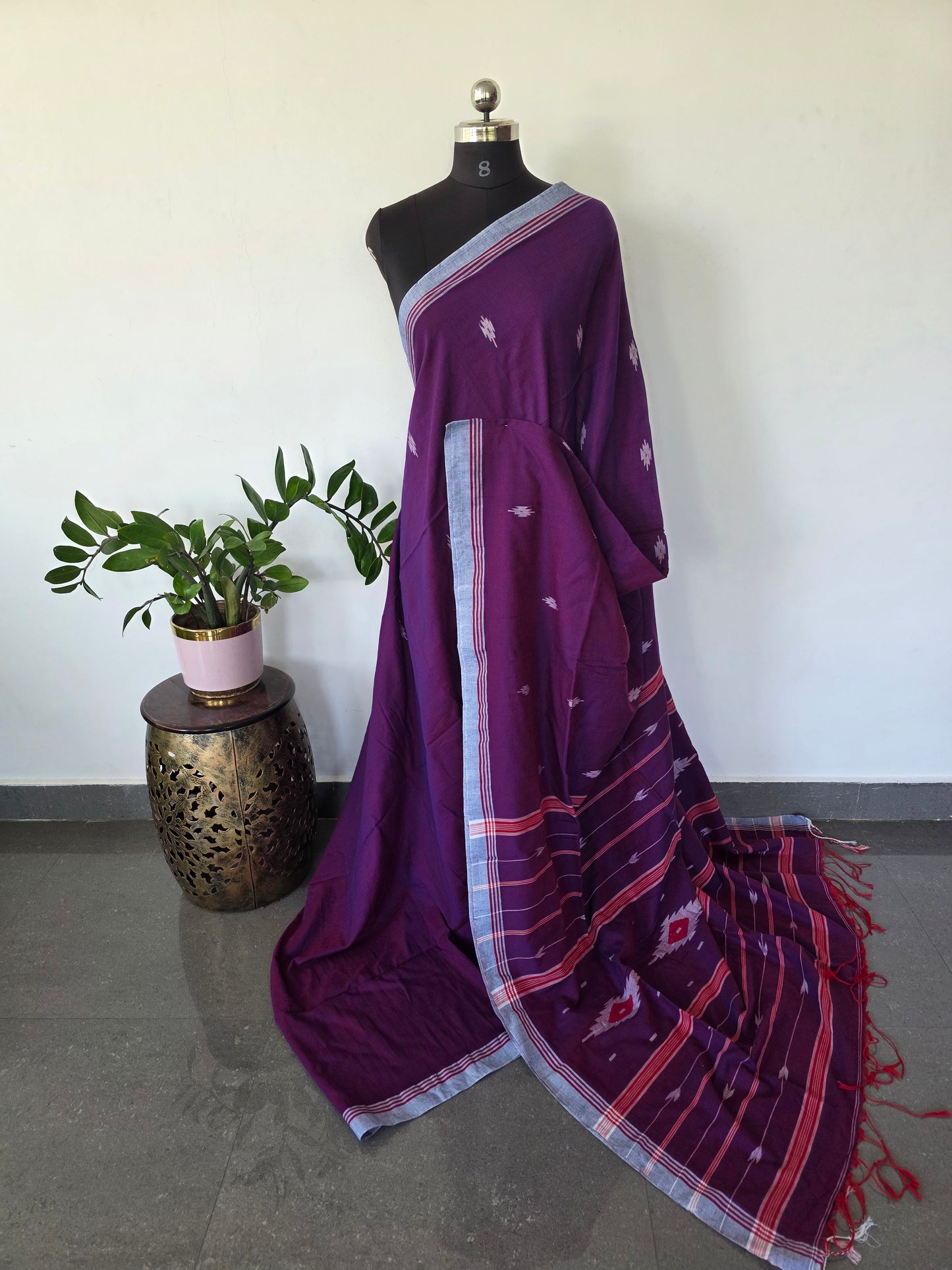 Malai cotton West Bengal saree - BB636