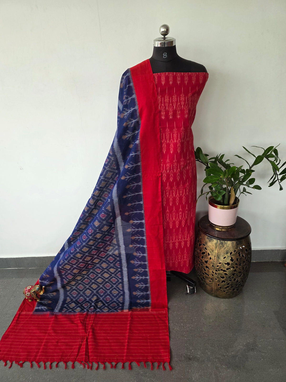 Handloom Mercerised ikkat cotton salwar set - KK266