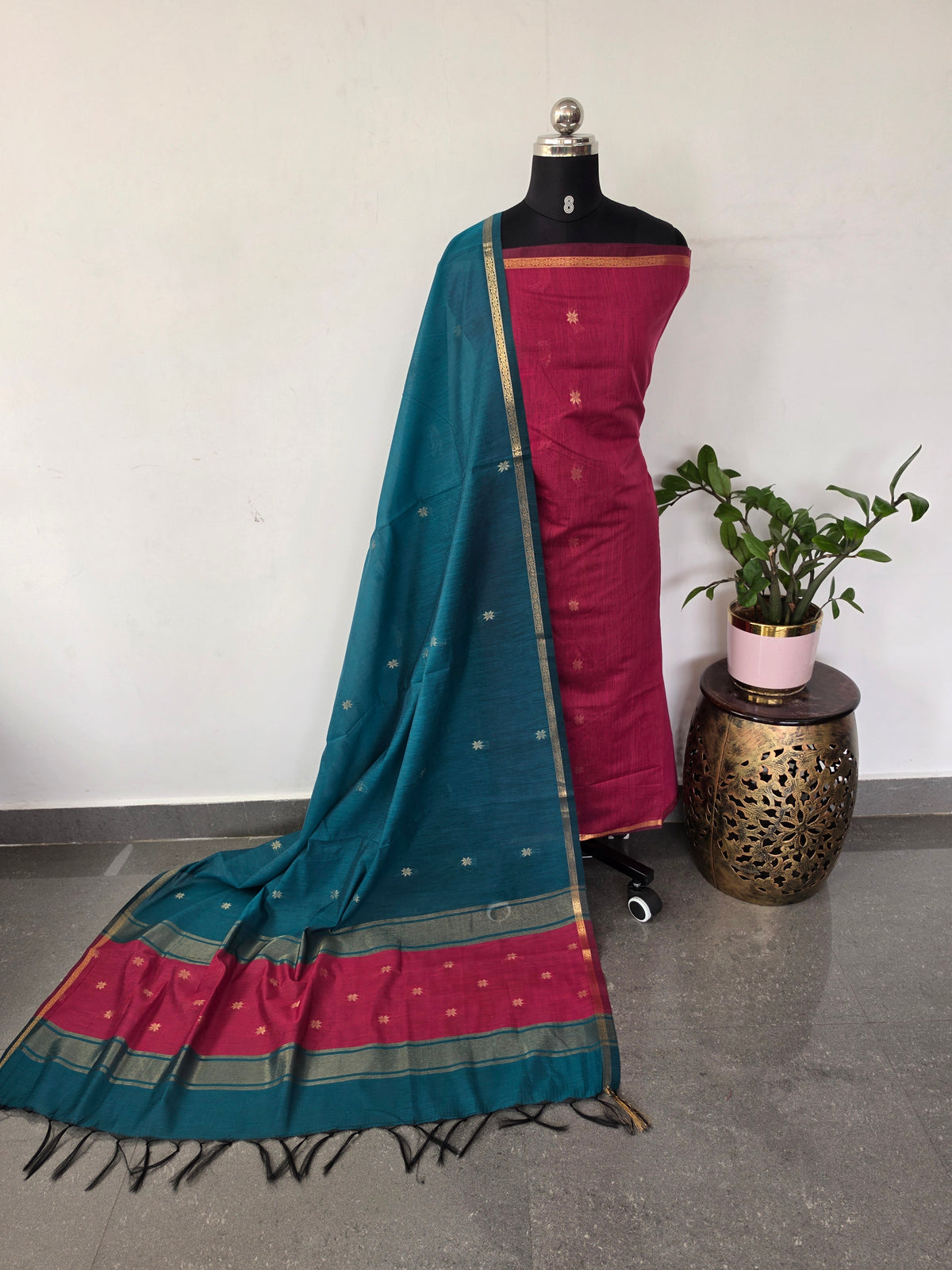 Semi Maheshwari silk set-SM320