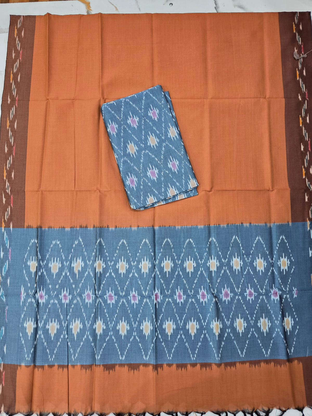 Mercerised Gas warp ikkat set -WW769