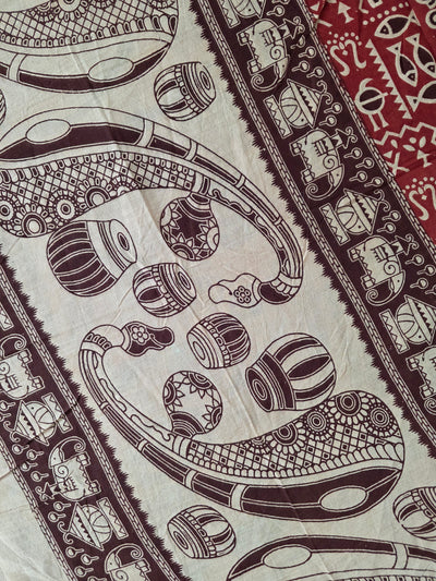Pure Kalamkari Cotton Salwar Set (2.5 Metres) - Ak357