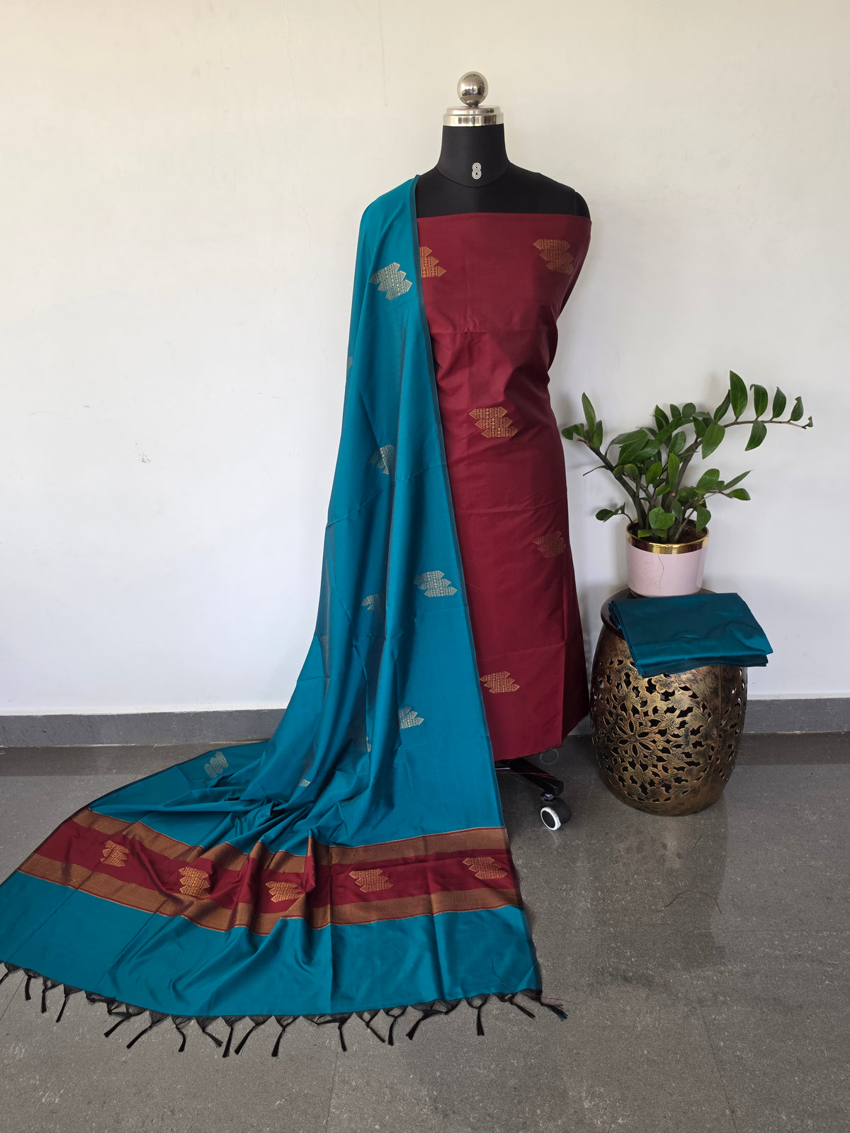 Borderless soft silk salwar set -GS120