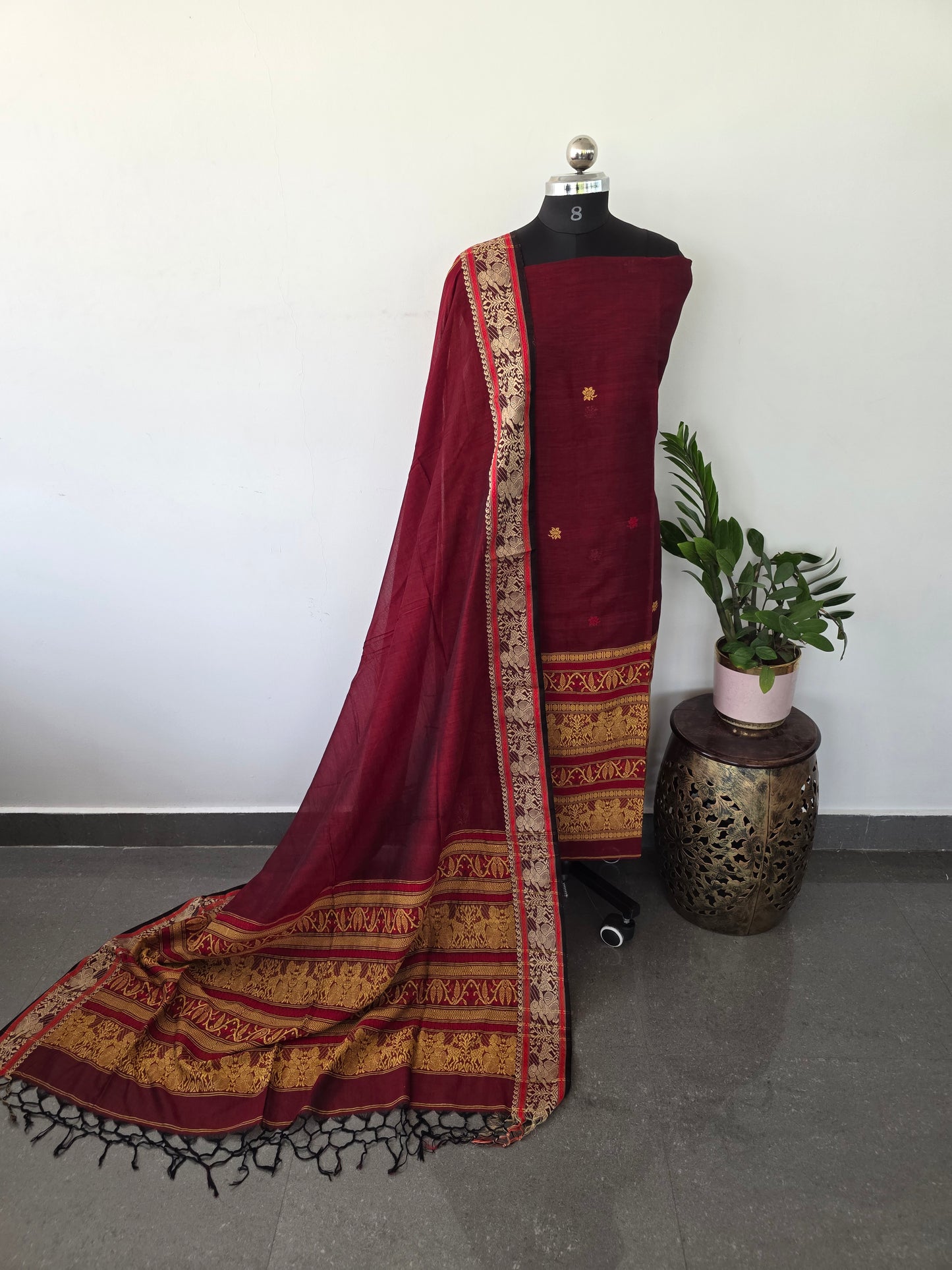 Baluchari pure mercerised cotton salwar - BB119