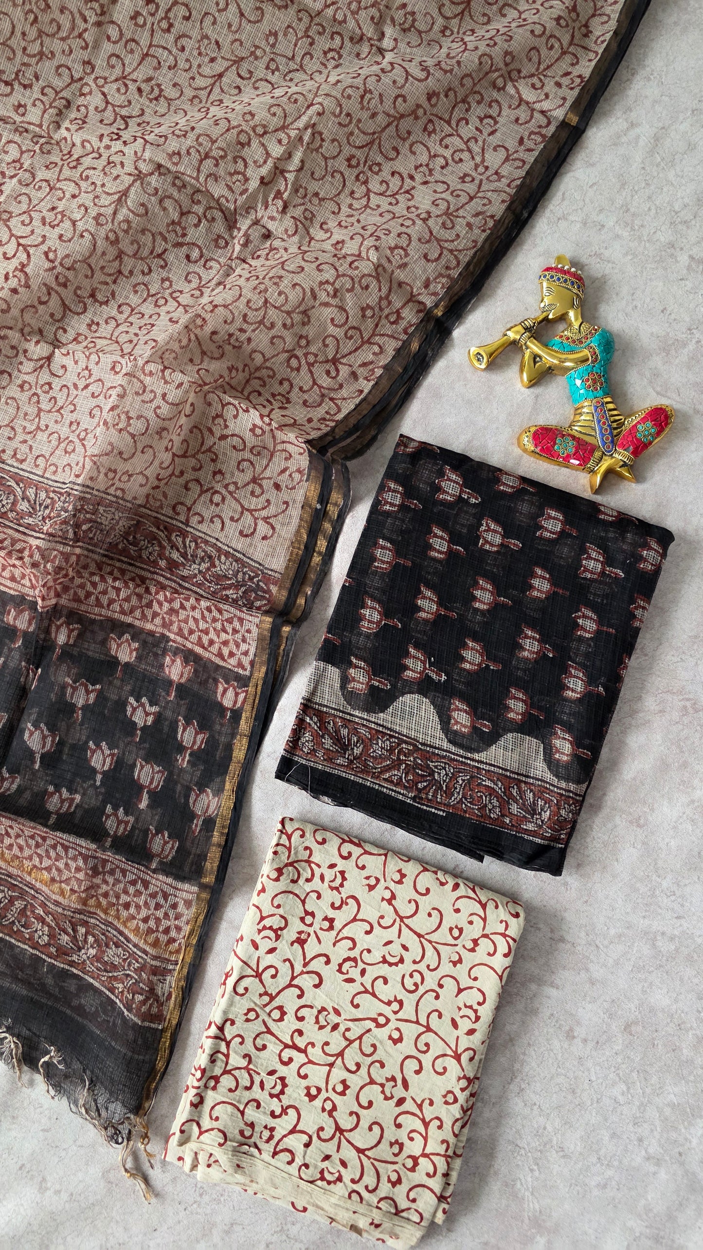 Handblock Jaipuri Kota doria set - JA719