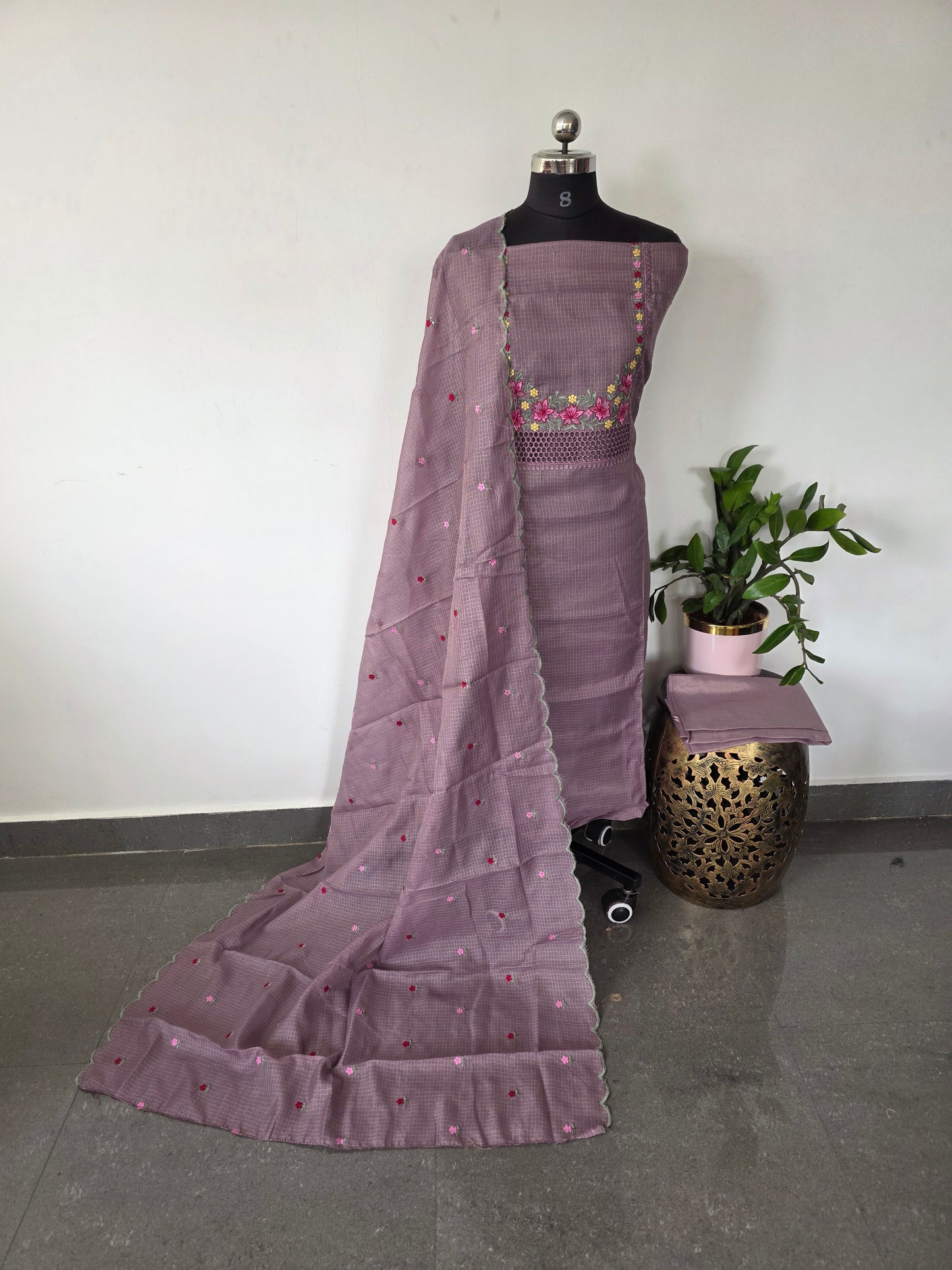 Kota with boring embroidery Kota salwar set - KV32