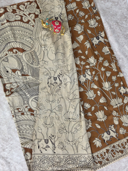 Pure kalamkari cotton saree - KS2