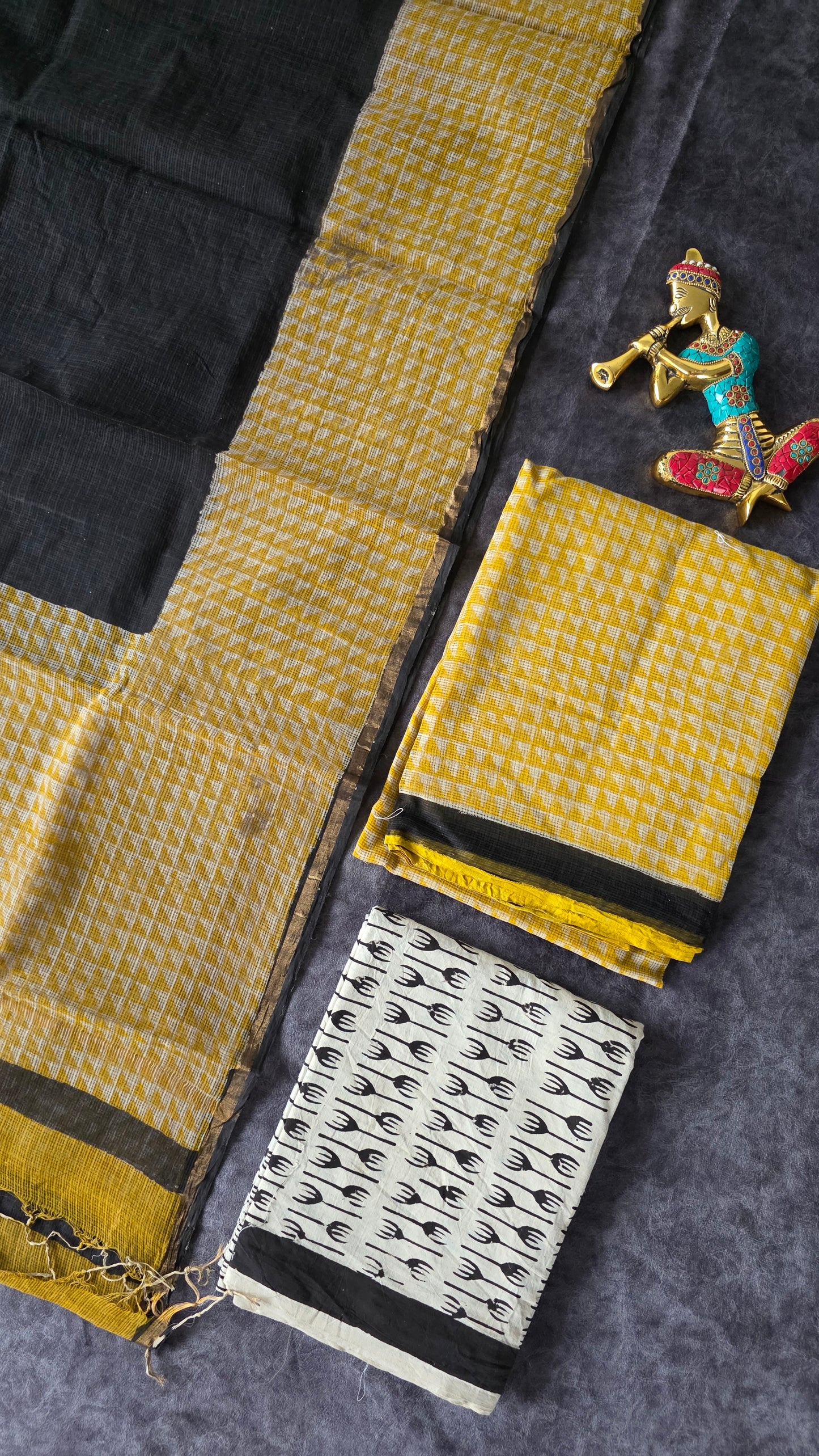 Handblock Jaipuri Kota doria set - JA709