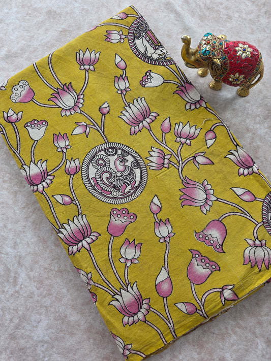 Pure kalamkari cotton running material (1 meter) - KM42