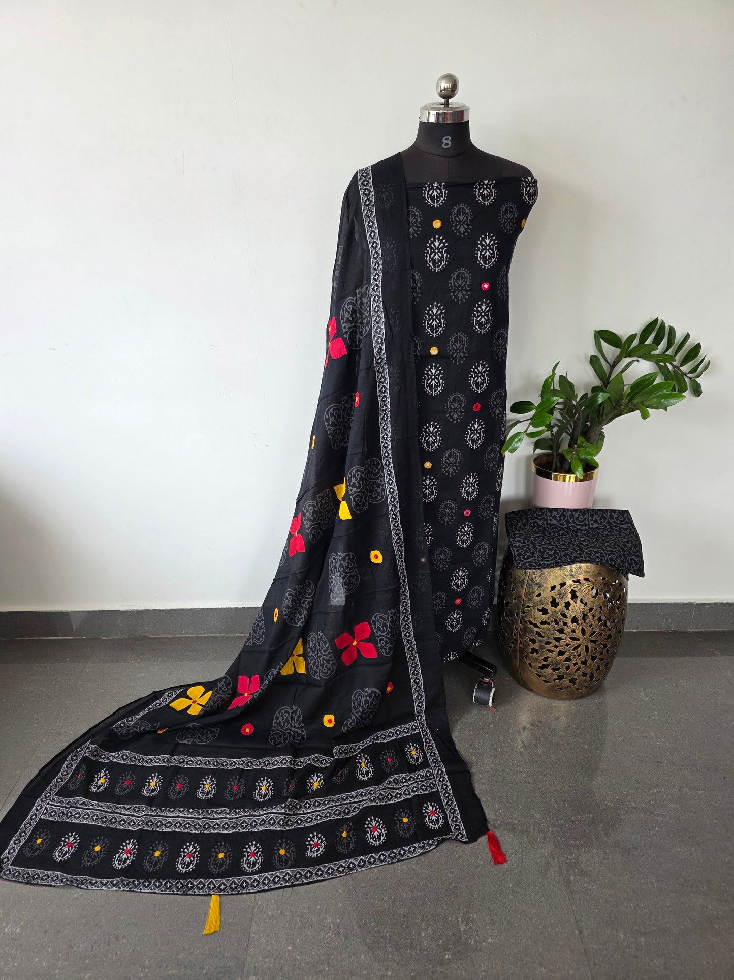 Pure cotton with mirror work salwar set - CLA319