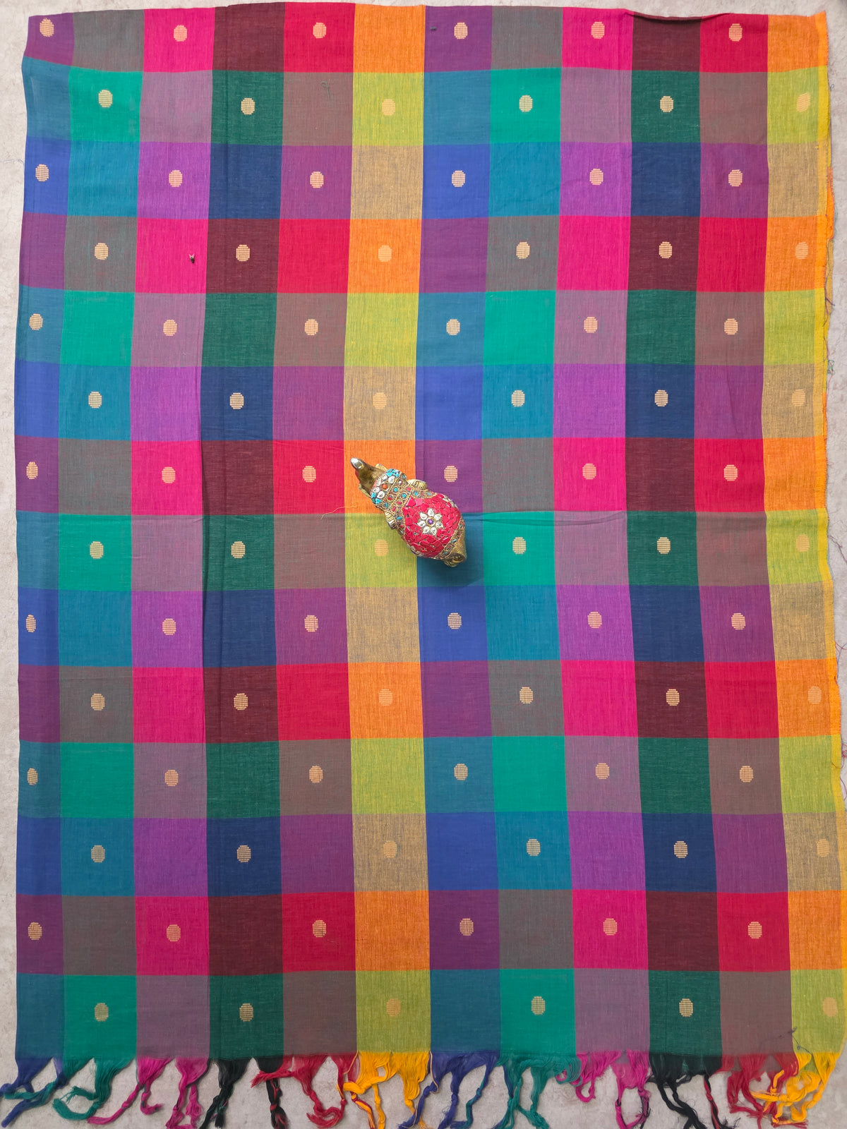 Madras kattam prewashed duppatta-MD144