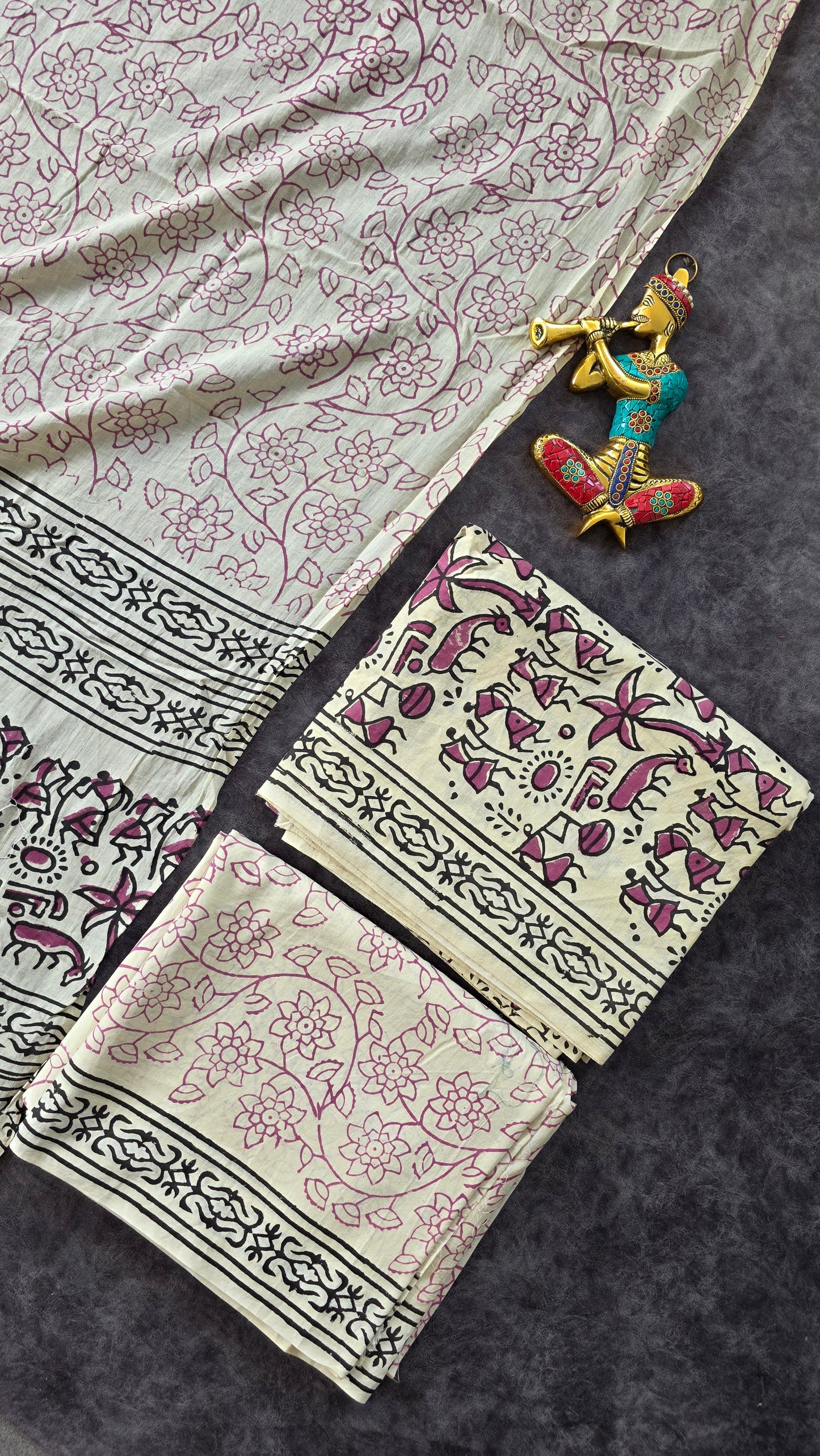 Handblock Jaipuri pure cotton set - JA814