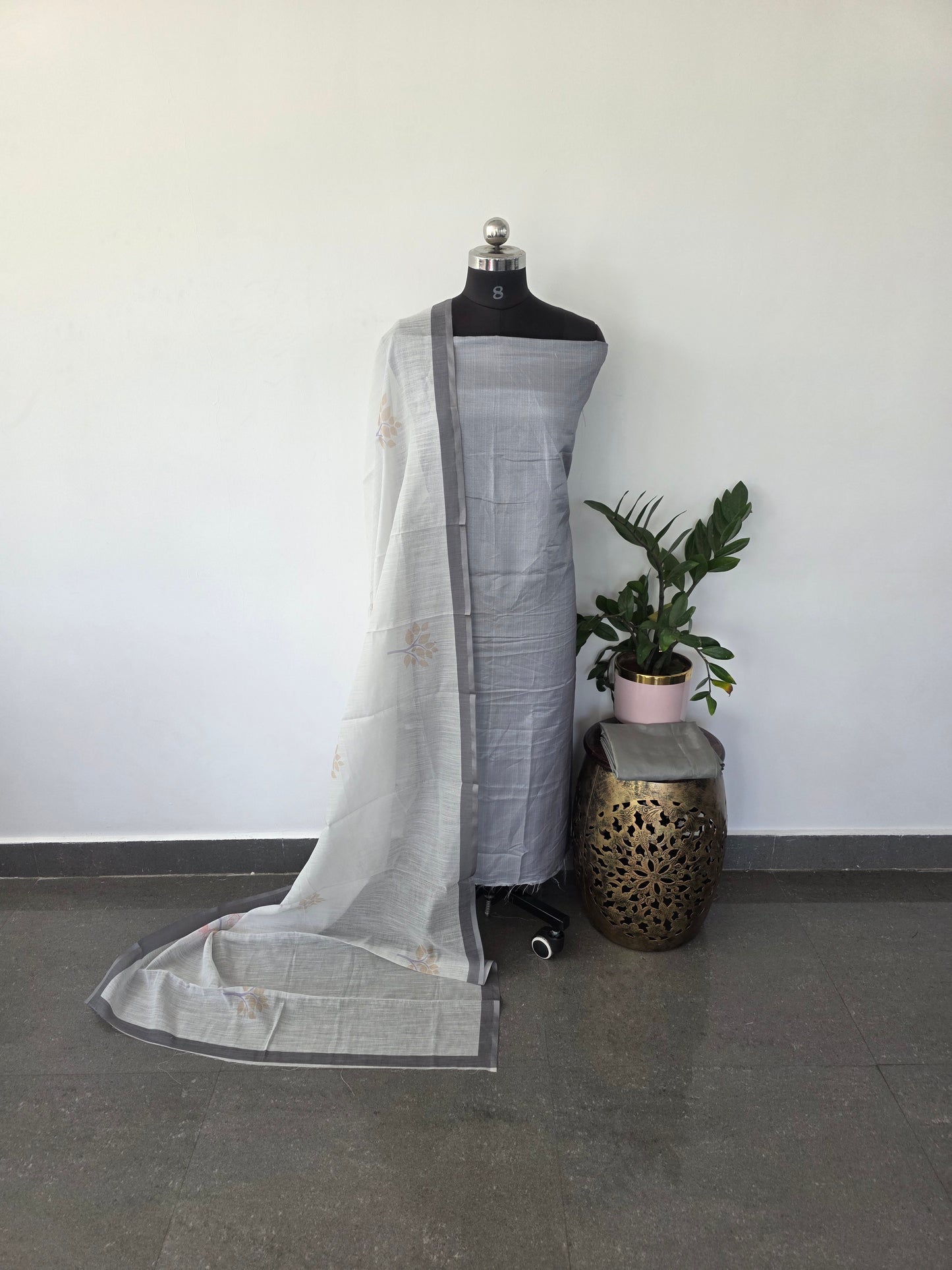 Fancy tussar silk set - 13