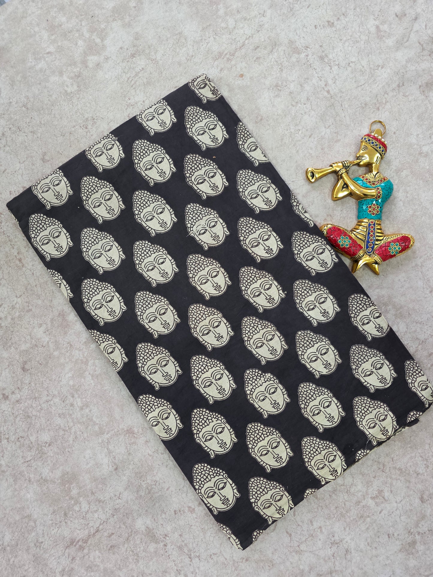 Pure kalamkari cotton running material (0.5 mtrs)-DK101
