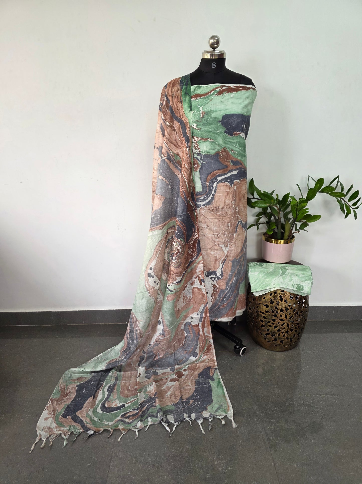 Bhagalpuri Marbal print salwar set - BA351