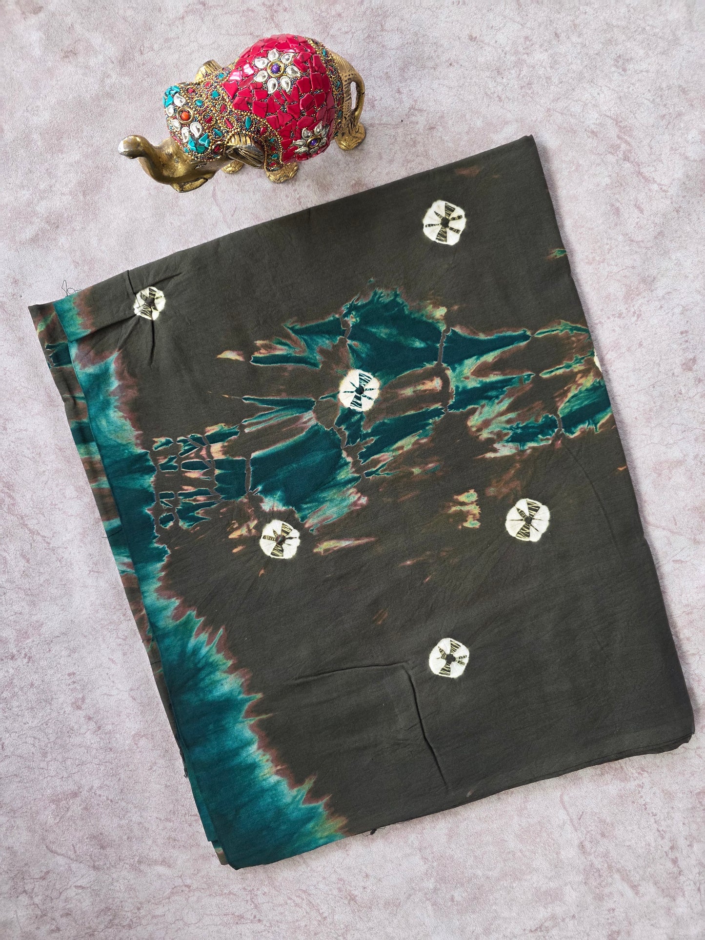 Tie & dye Batik Nighty/ Kaftan fabric ( approx 3 mtrs ) - NF79