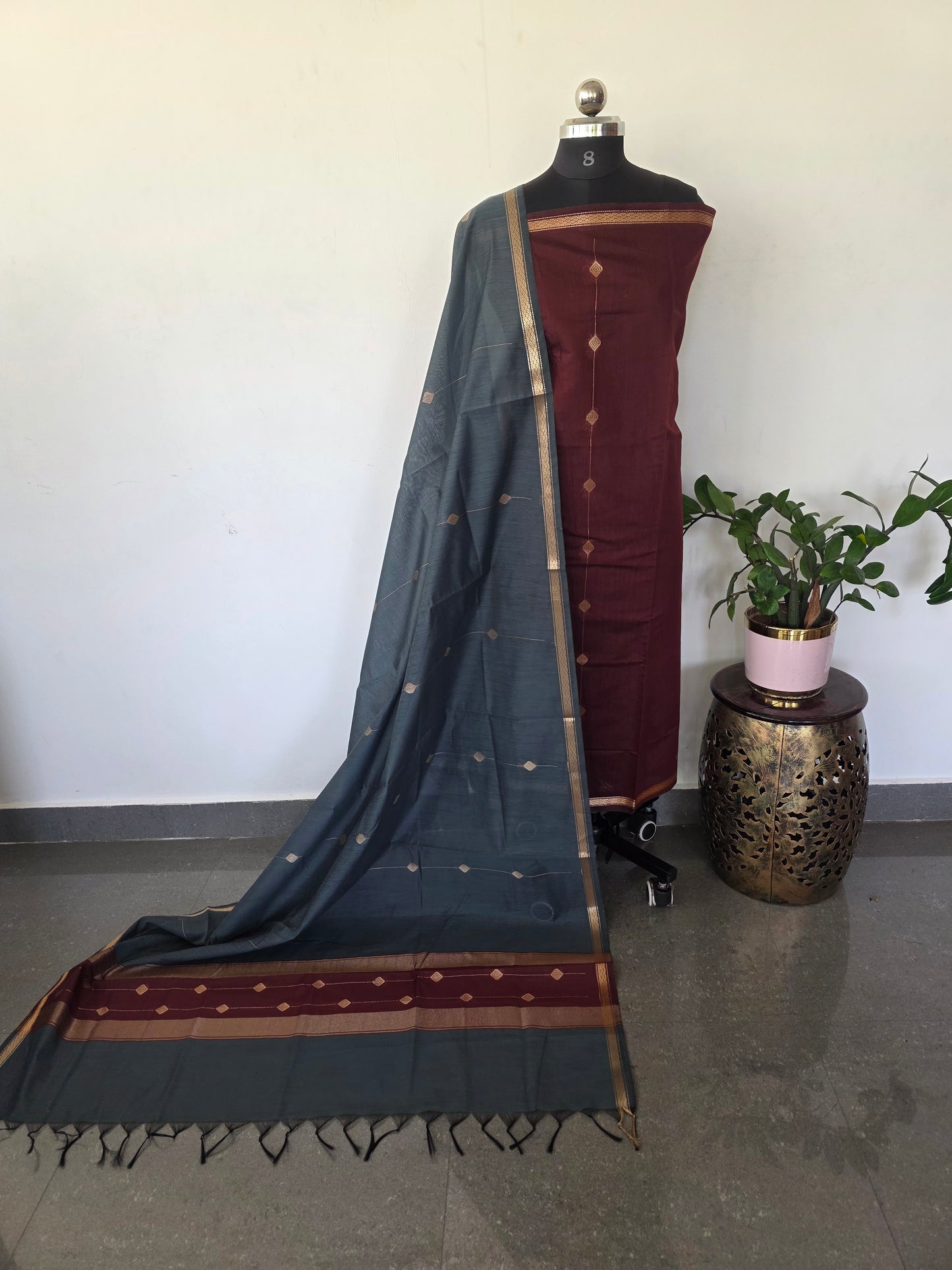Semi Maheshwari silk salwar set - SM161