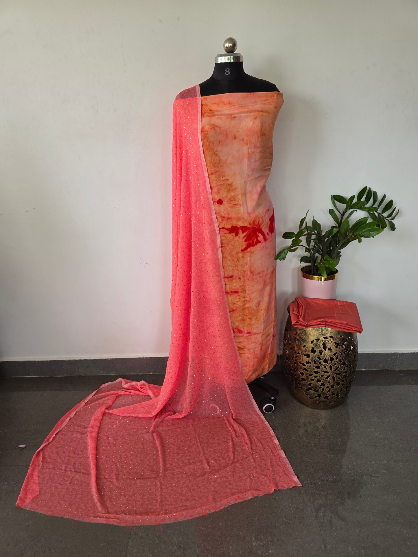 Fancy tussar silk set - CLA423