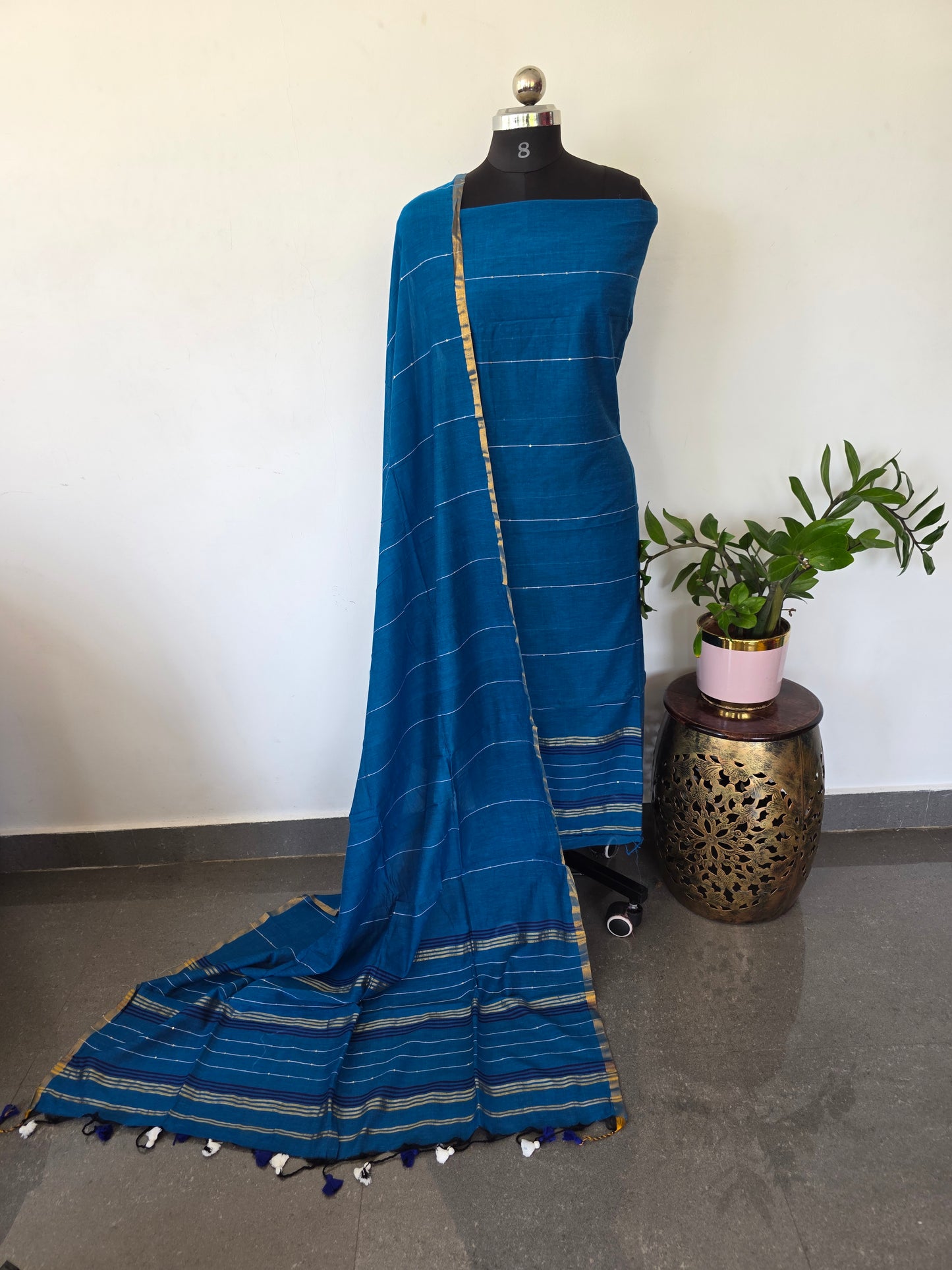 Premium mul khadi sequence work set - MUL315