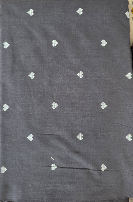 Mercerised cords pure handloom cotton running material ( 5 mtrs ) - grey