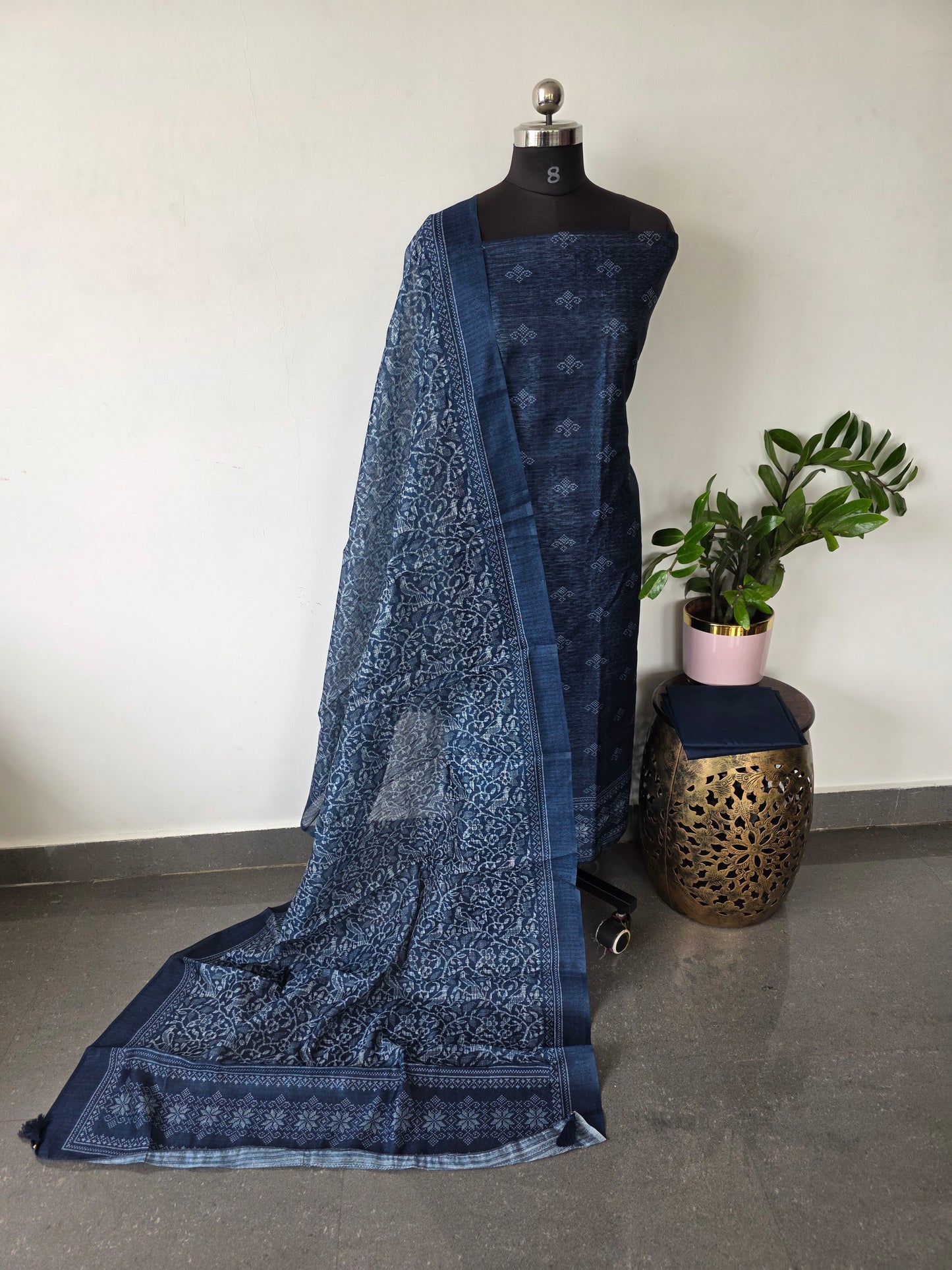 Premium semi tussar silk set - CLA335
