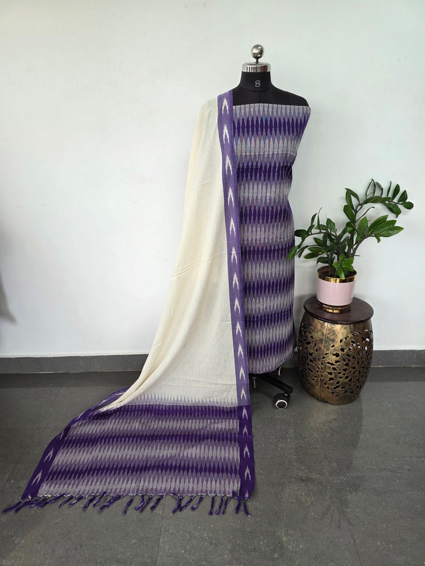 Pochampally ikkat cotton set - KK166