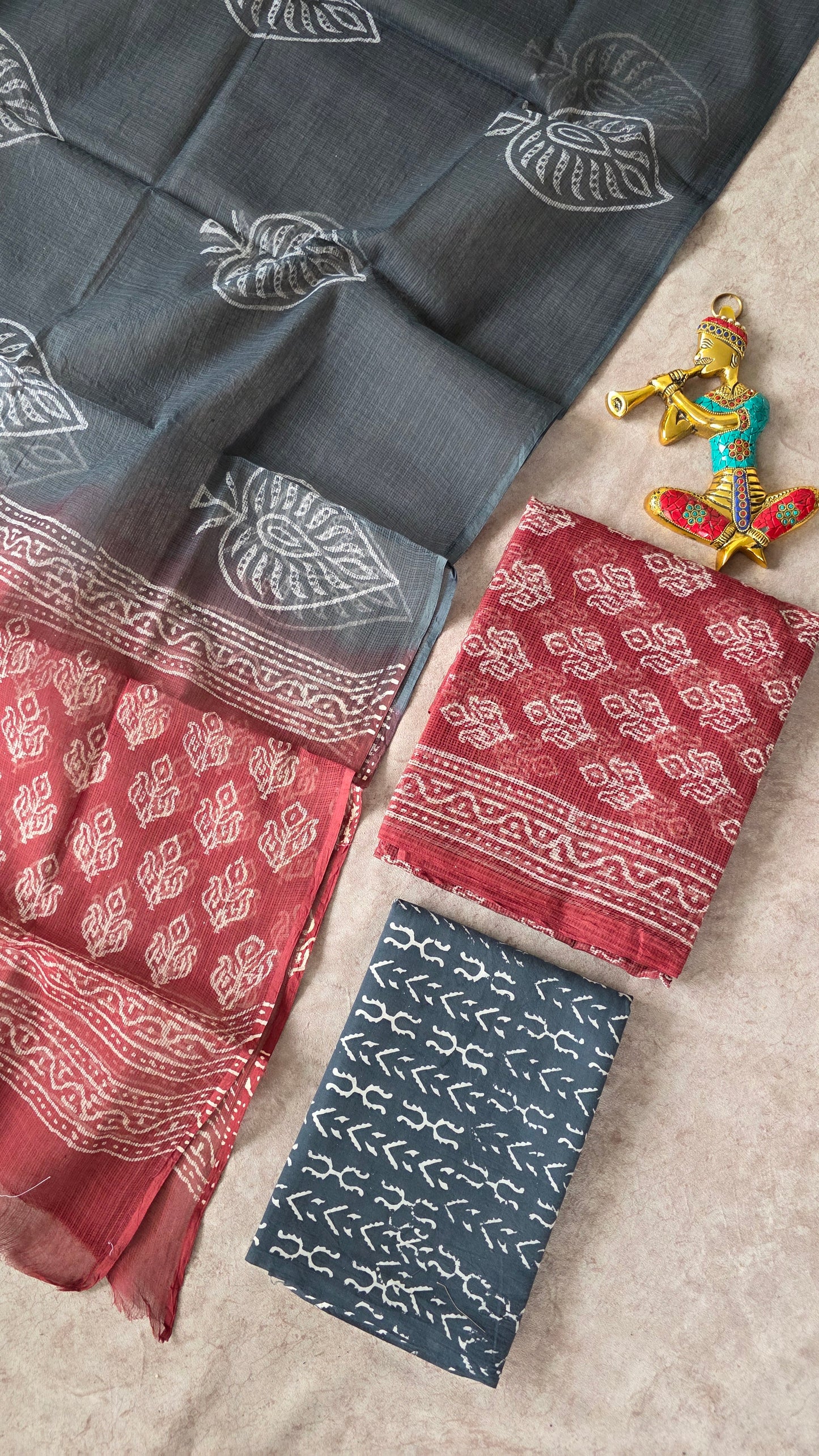 Handblock Jaipuri Kota doria set - JA724