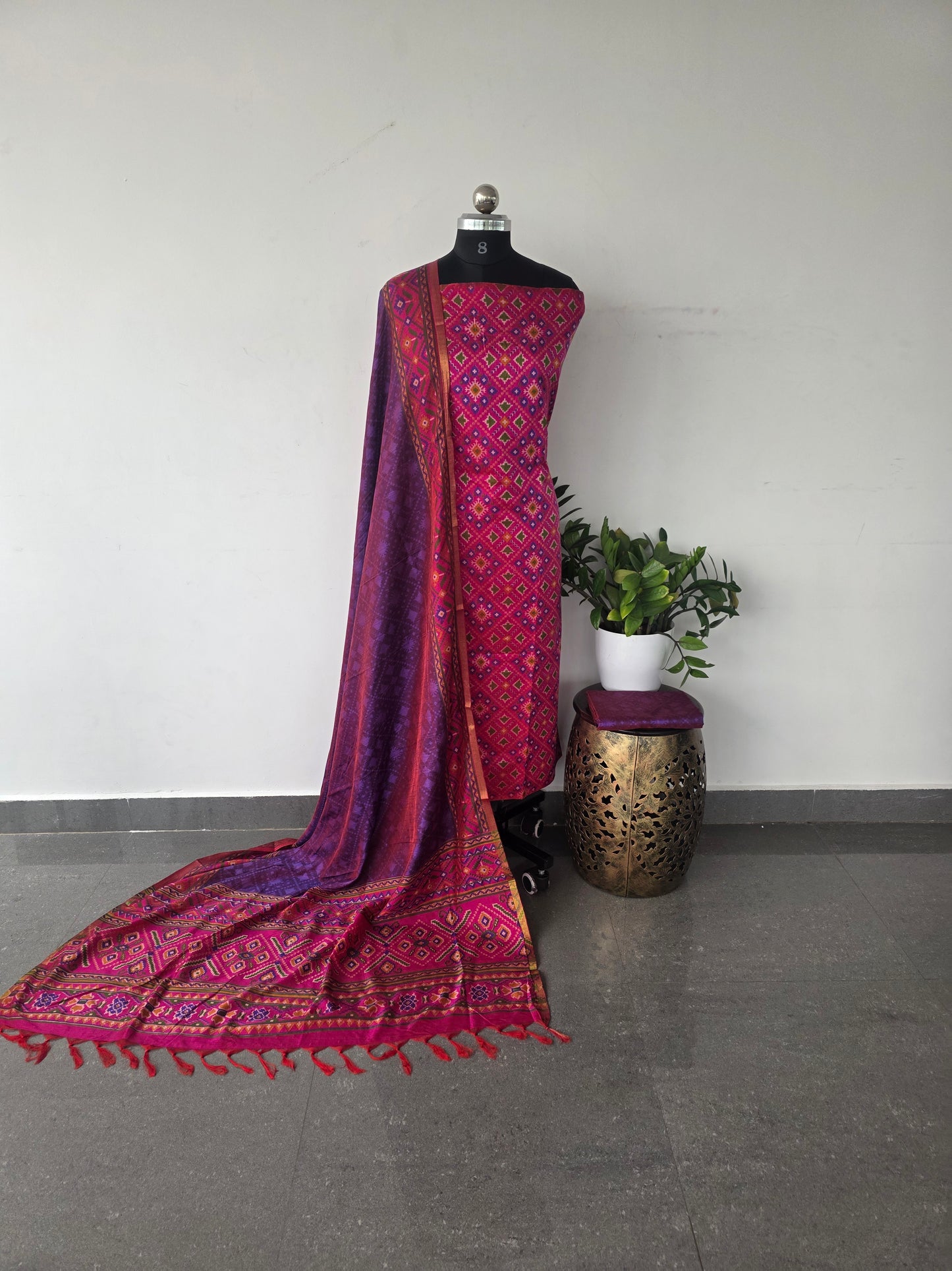 Premium soft patola silk set - SP38